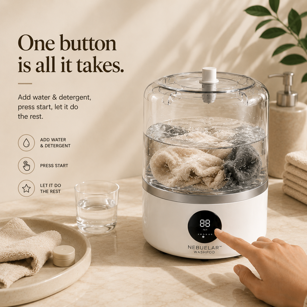 Mini WashPod – Fast, Compact & Portable Laundry for Everyday Essentials