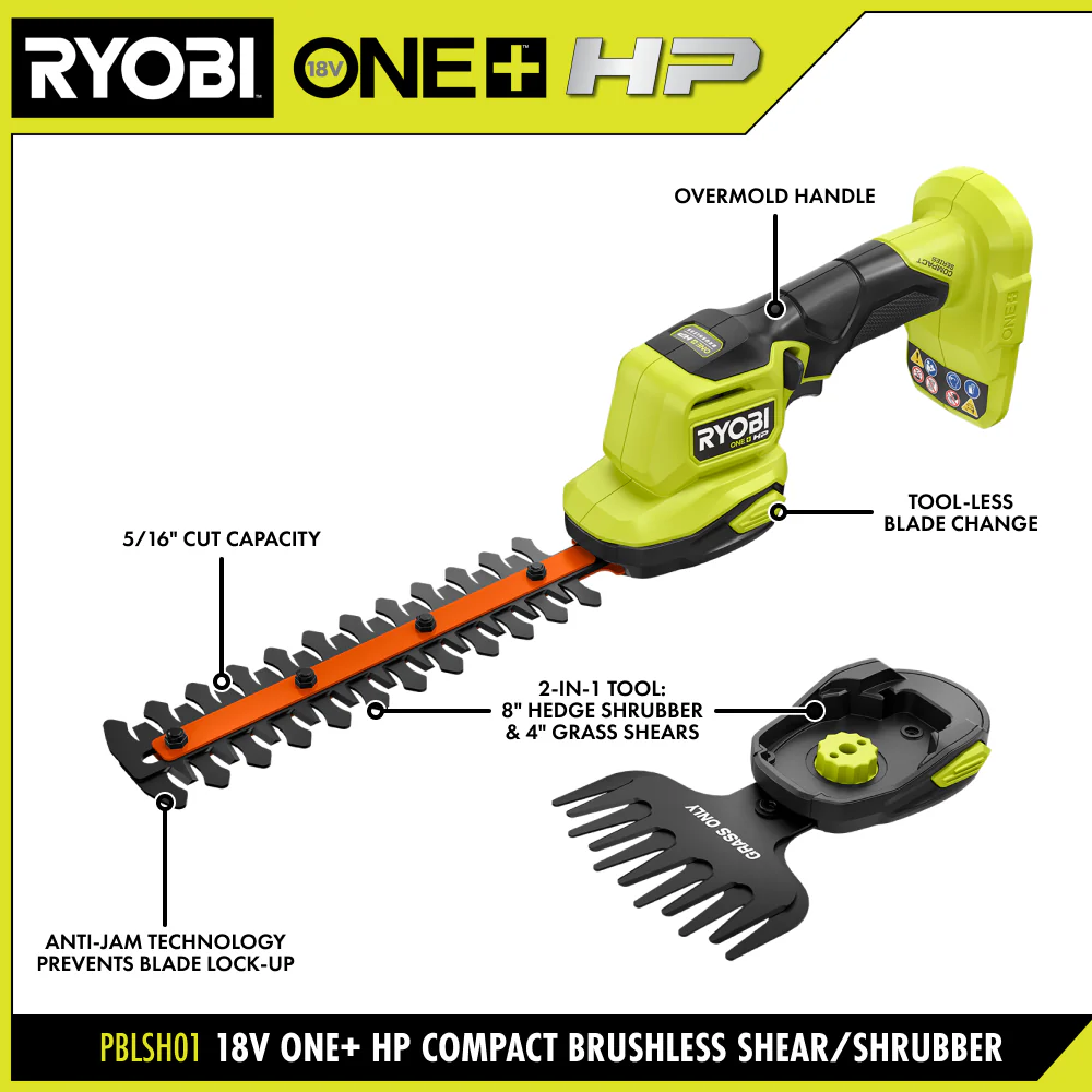 18V ONE+  Compact Brushless Shear/Shrubber Kit