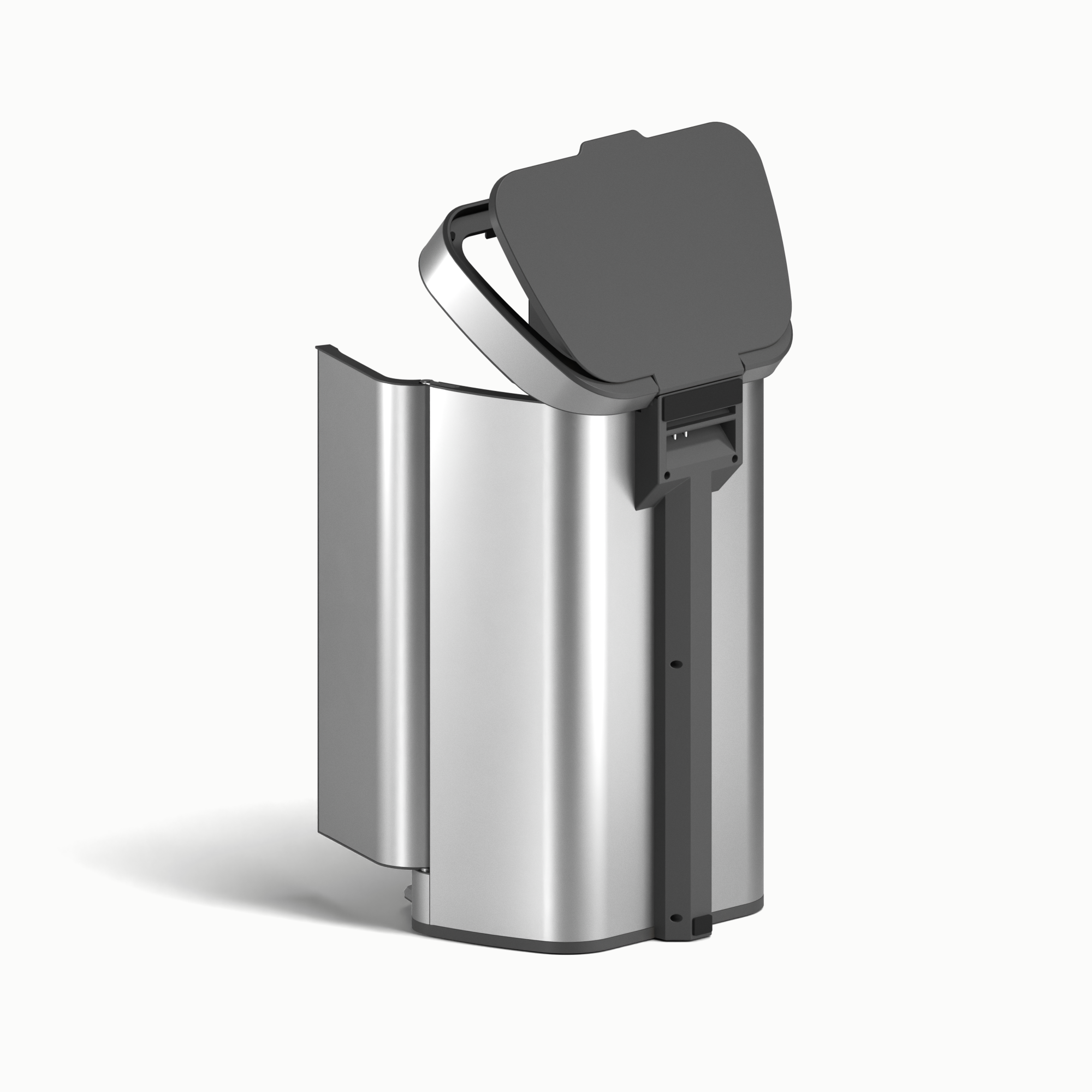 Front-loading trash can