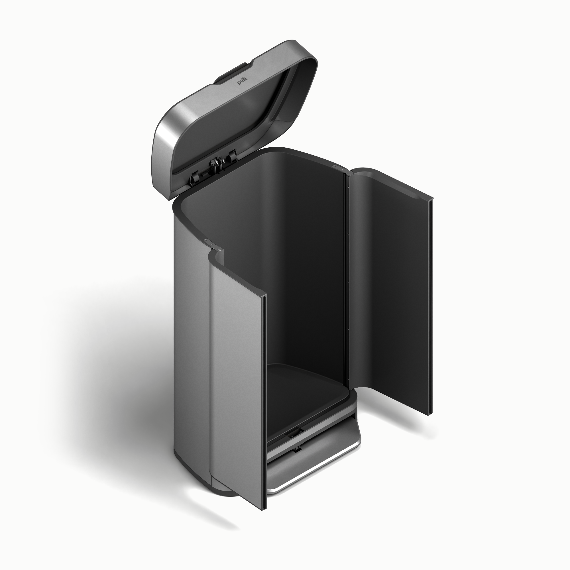 Front-loading trash can