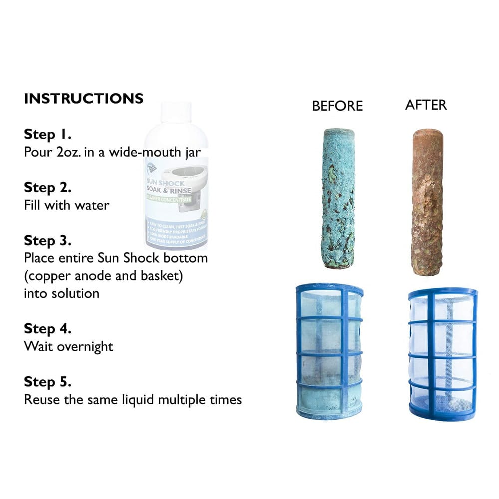 Chlorine-Free Sun Shock WITH Anode/Basket/Coil Cleaning Kit
