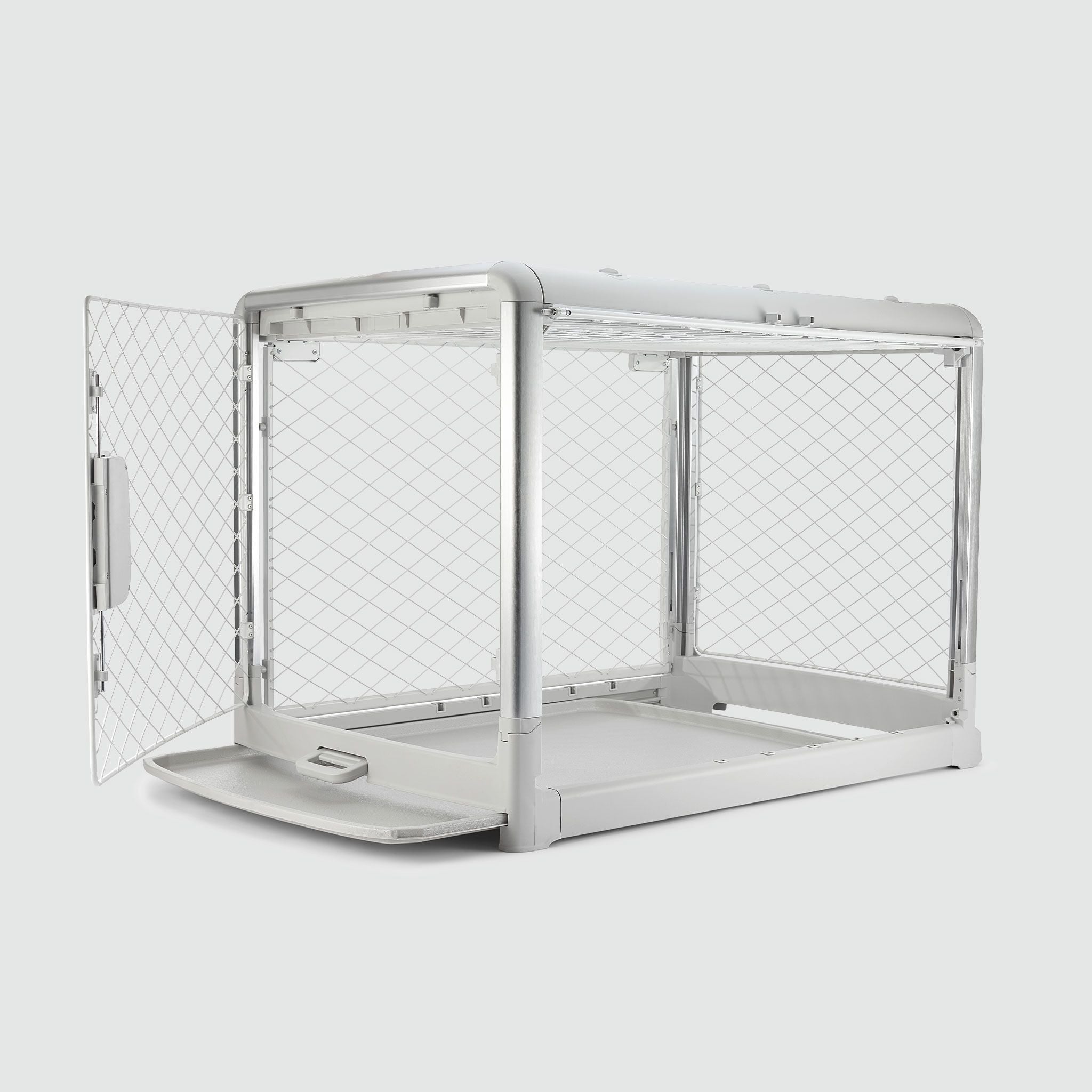 Collapsible Dog Crate with Wheels - Premium Portable Dog Crate - Safe, Stylish, and Convenient Indoor Kennel