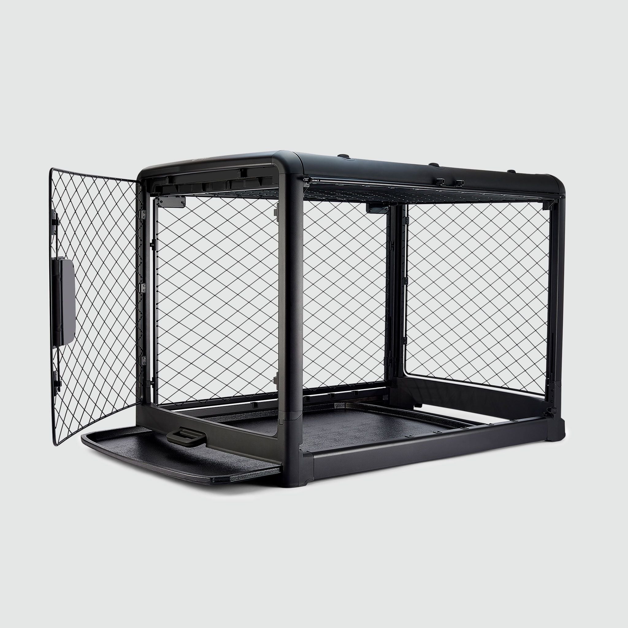 Collapsible Dog Crate with Wheels - Premium Portable Dog Crate - Safe, Stylish, and Convenient Indoor Kennel