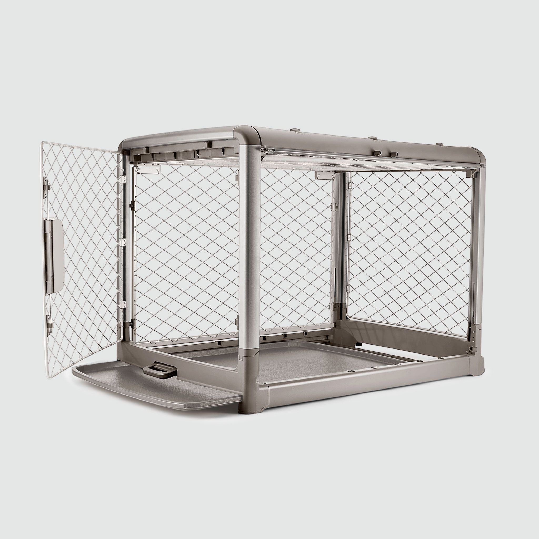 Collapsible Dog Crate with Wheels - Premium Portable Dog Crate - Safe, Stylish, and Convenient Indoor Kennel