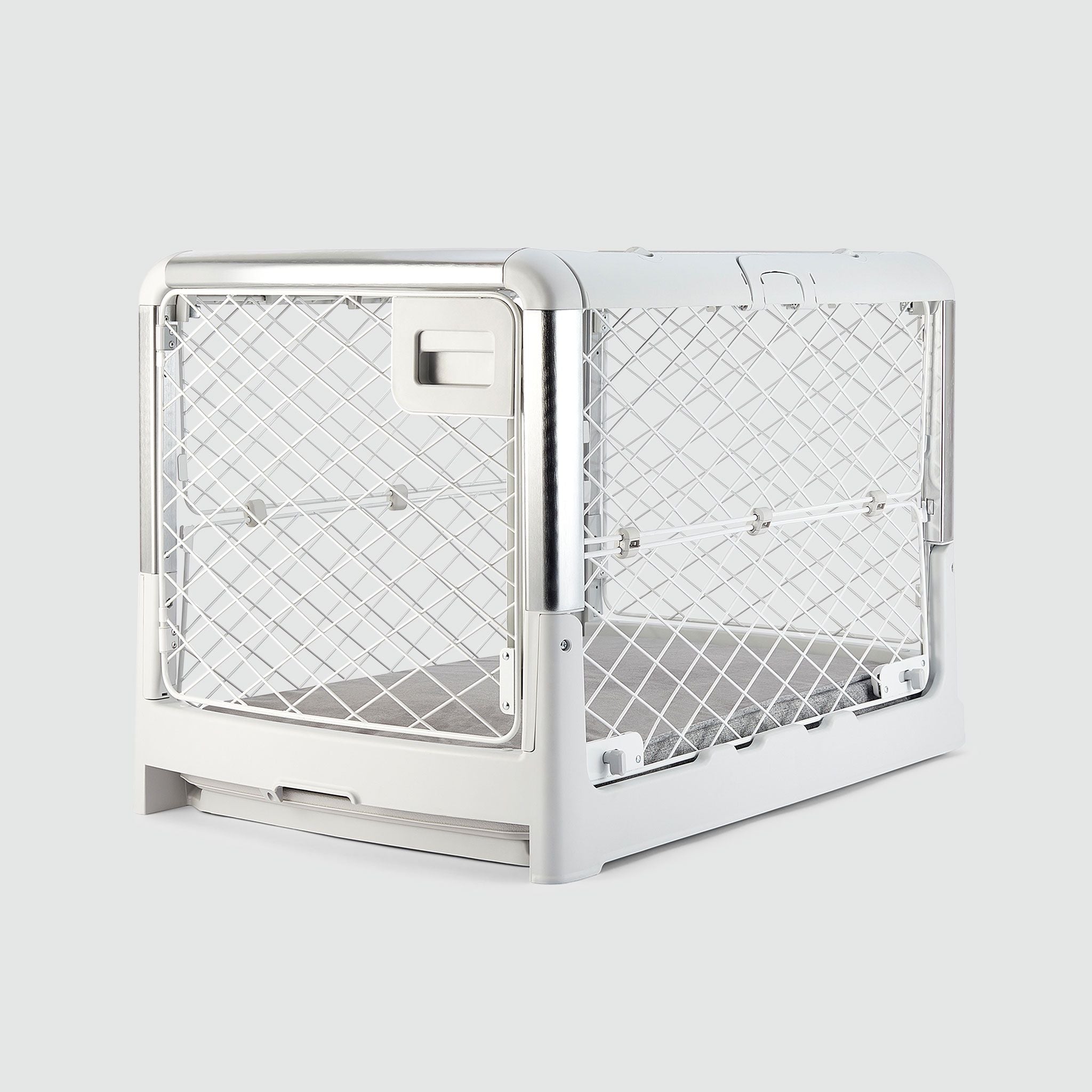 Collapsible Dog Crate with Wheels - Premium Portable Dog Crate - Safe, Stylish, and Convenient Indoor Kennel