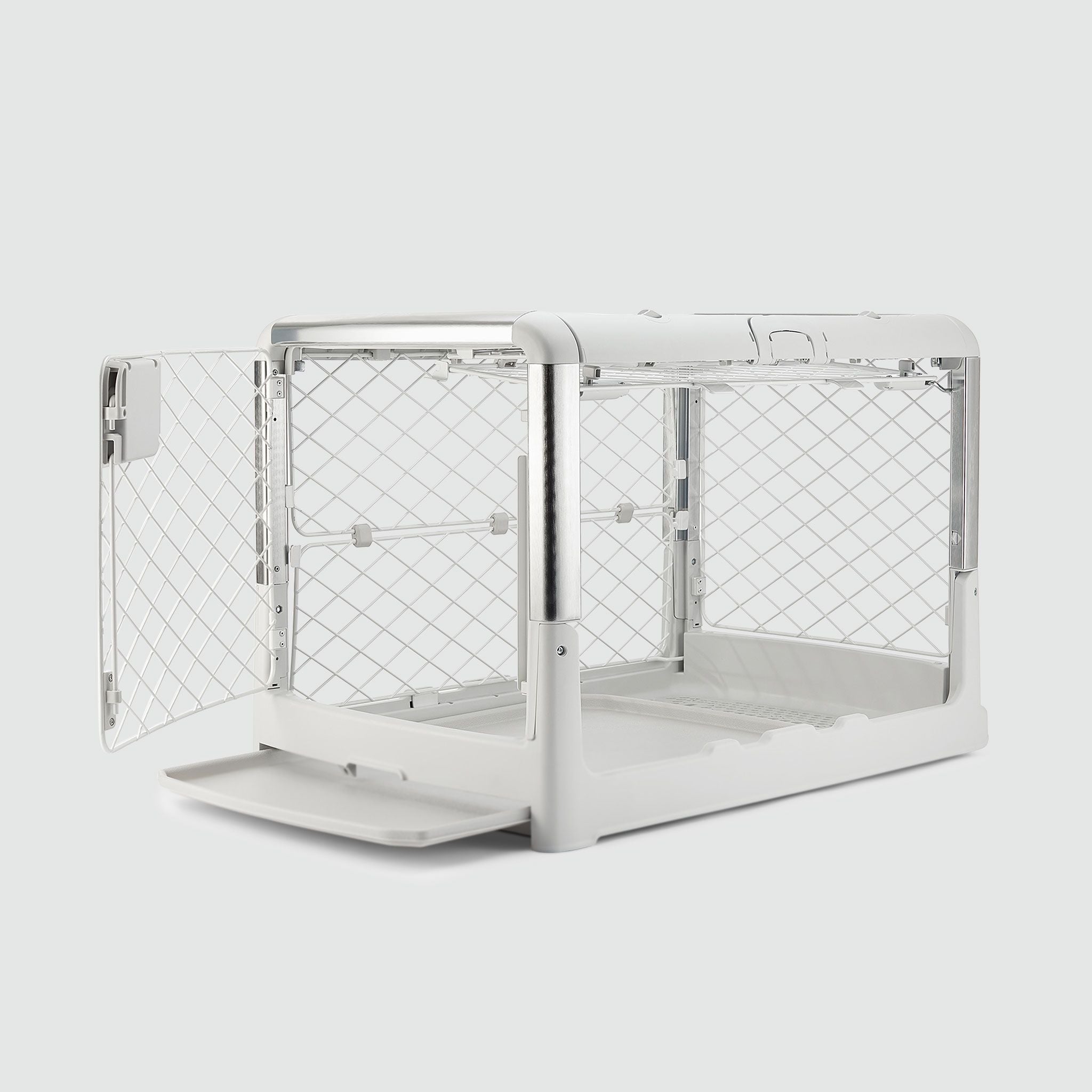 Collapsible Dog Crate with Wheels - Premium Portable Dog Crate - Safe, Stylish, and Convenient Indoor Kennel