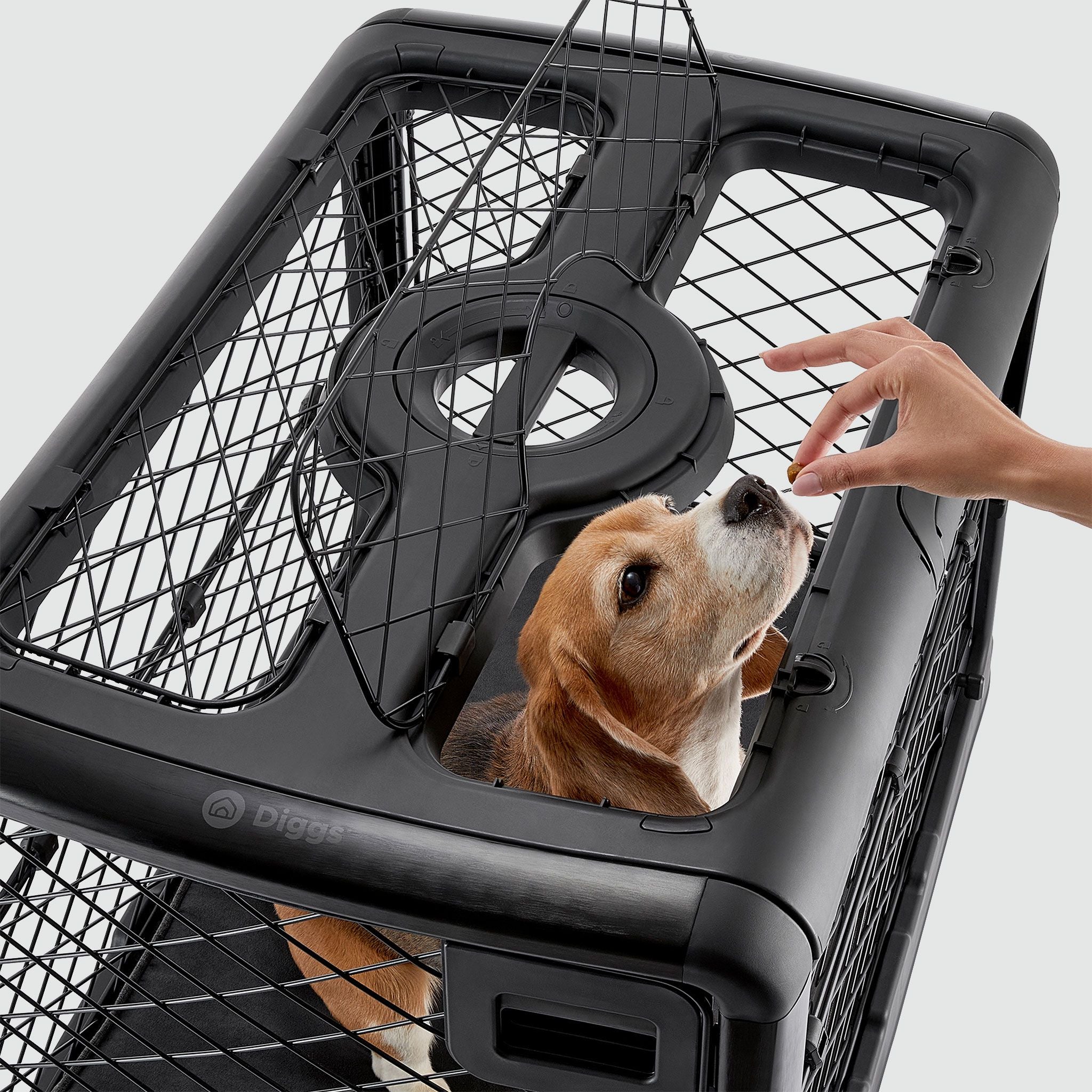 Collapsible Dog Crate with Wheels - Premium Portable Dog Crate - Safe, Stylish, and Convenient Indoor Kennel