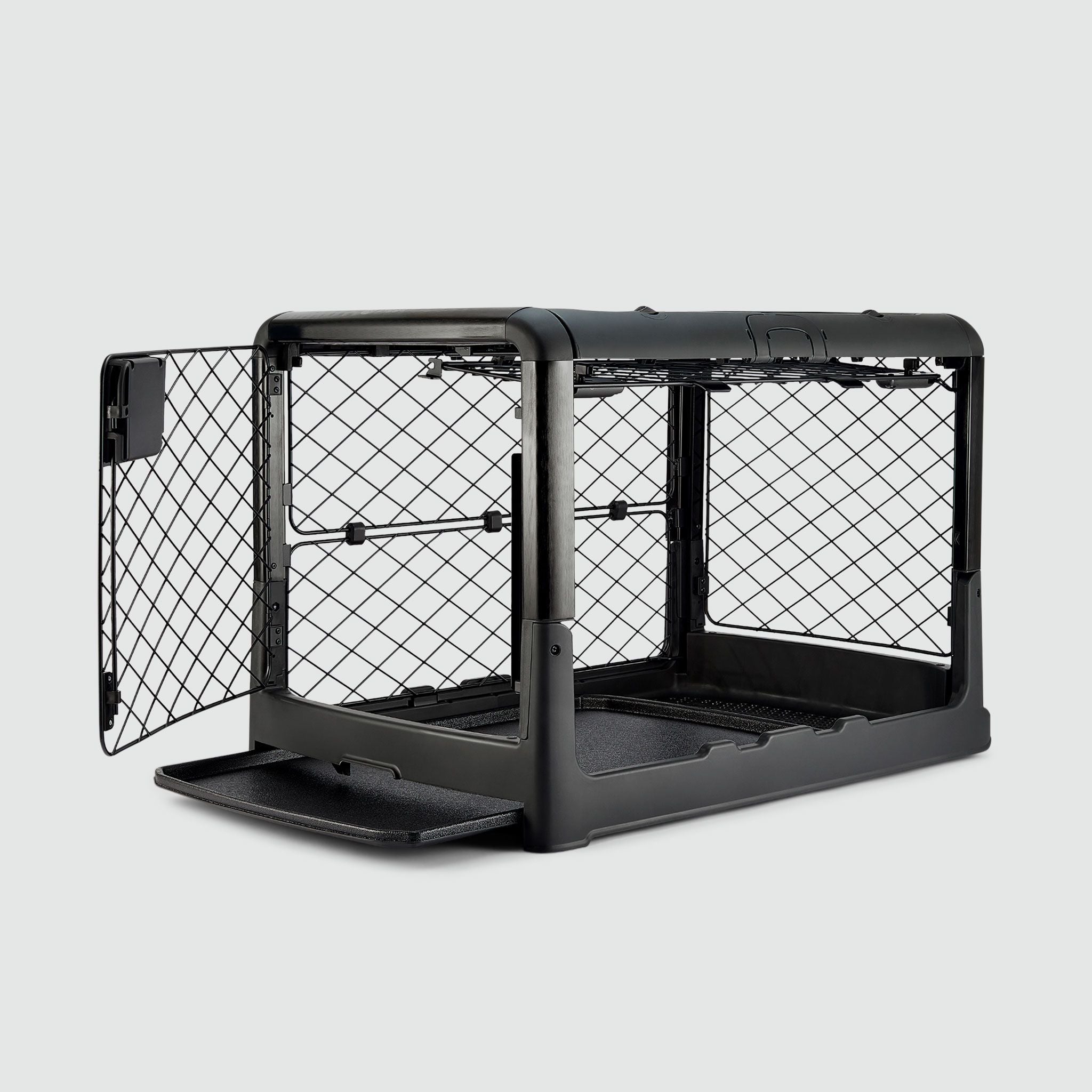 Collapsible Dog Crate with Wheels - Premium Portable Dog Crate - Safe, Stylish, and Convenient Indoor Kennel