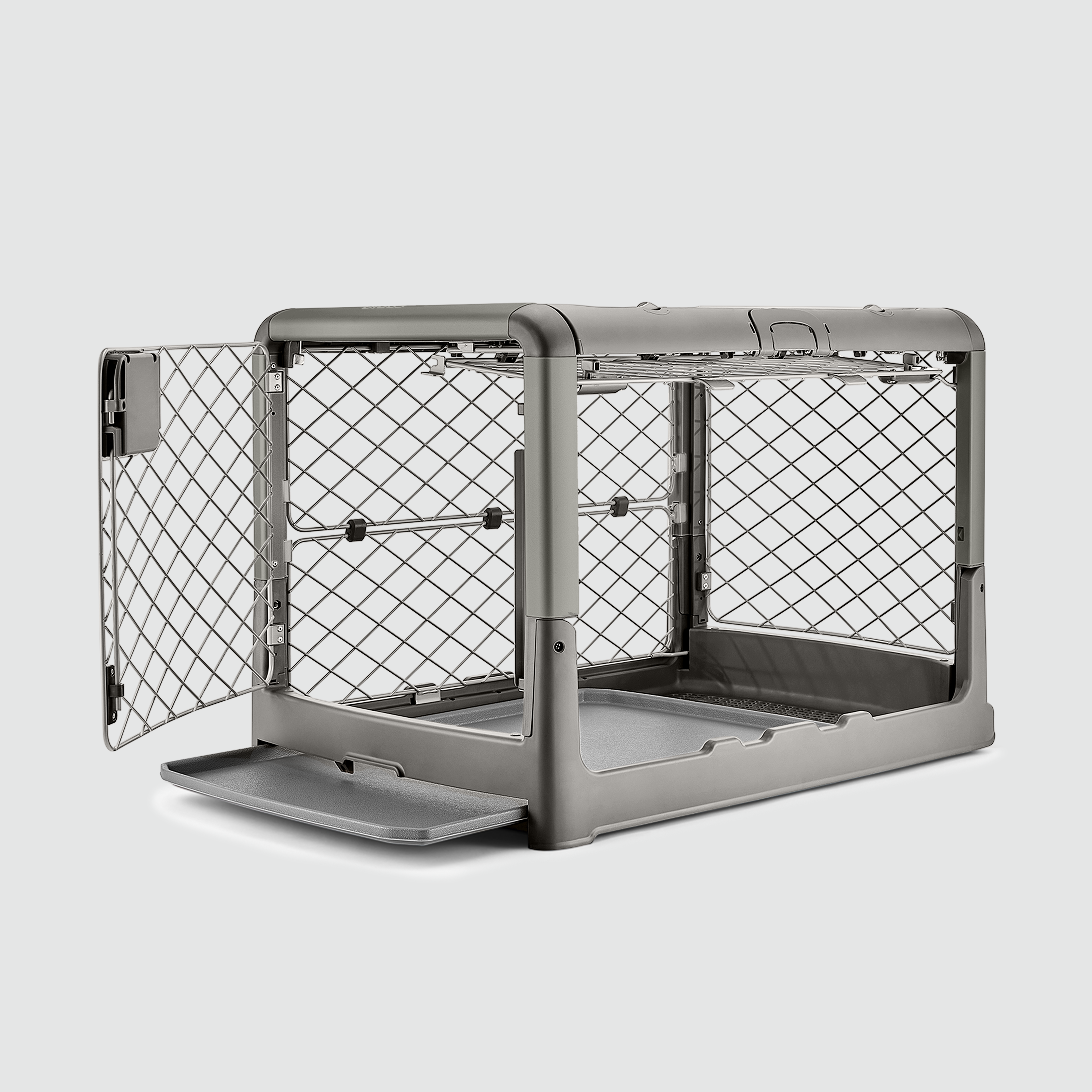 Collapsible Dog Crate with Wheels - Premium Portable Dog Crate - Safe, Stylish, and Convenient Indoor Kennel