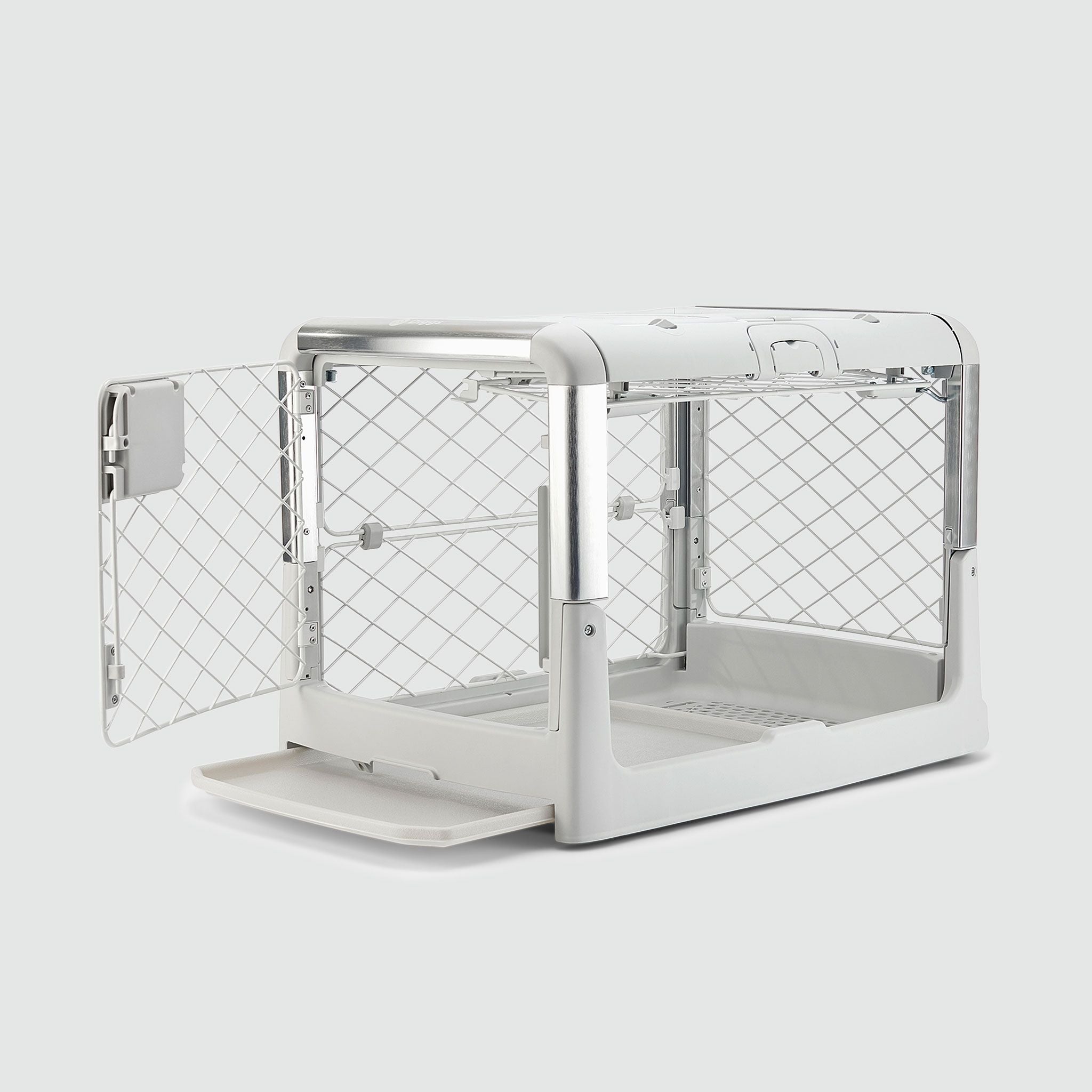 Collapsible Dog Crate with Wheels - Premium Portable Dog Crate - Safe, Stylish, and Convenient Indoor Kennel
