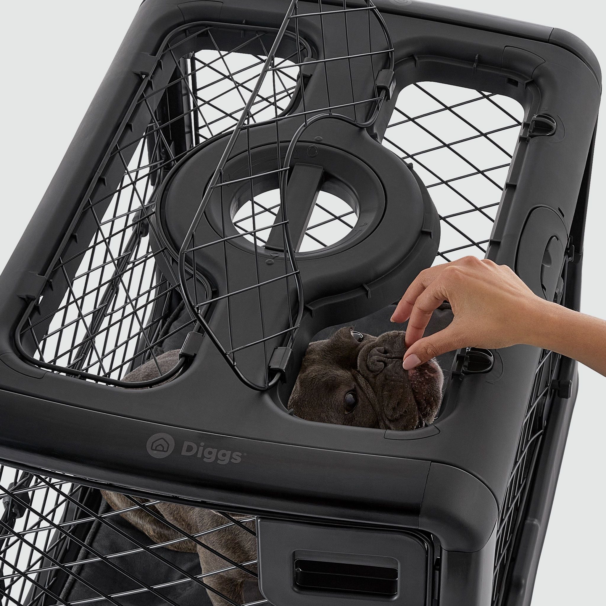 Collapsible Dog Crate with Wheels - Premium Portable Dog Crate - Safe, Stylish, and Convenient Indoor Kennel