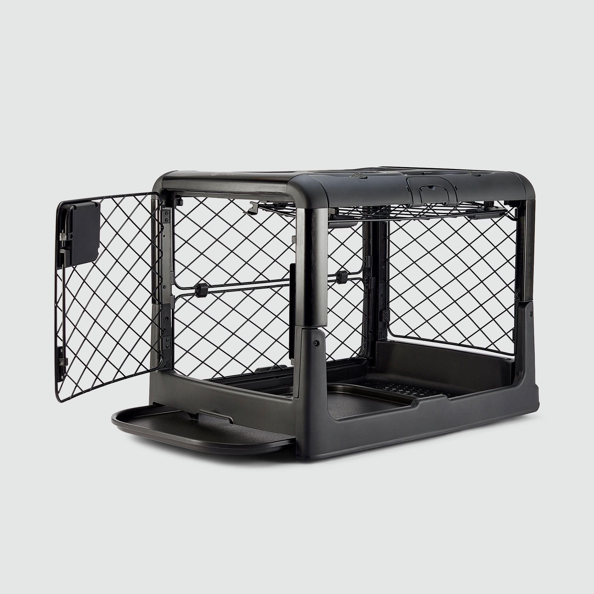 Collapsible Dog Crate with Wheels - Premium Portable Dog Crate - Safe, Stylish, and Convenient Indoor Kennel