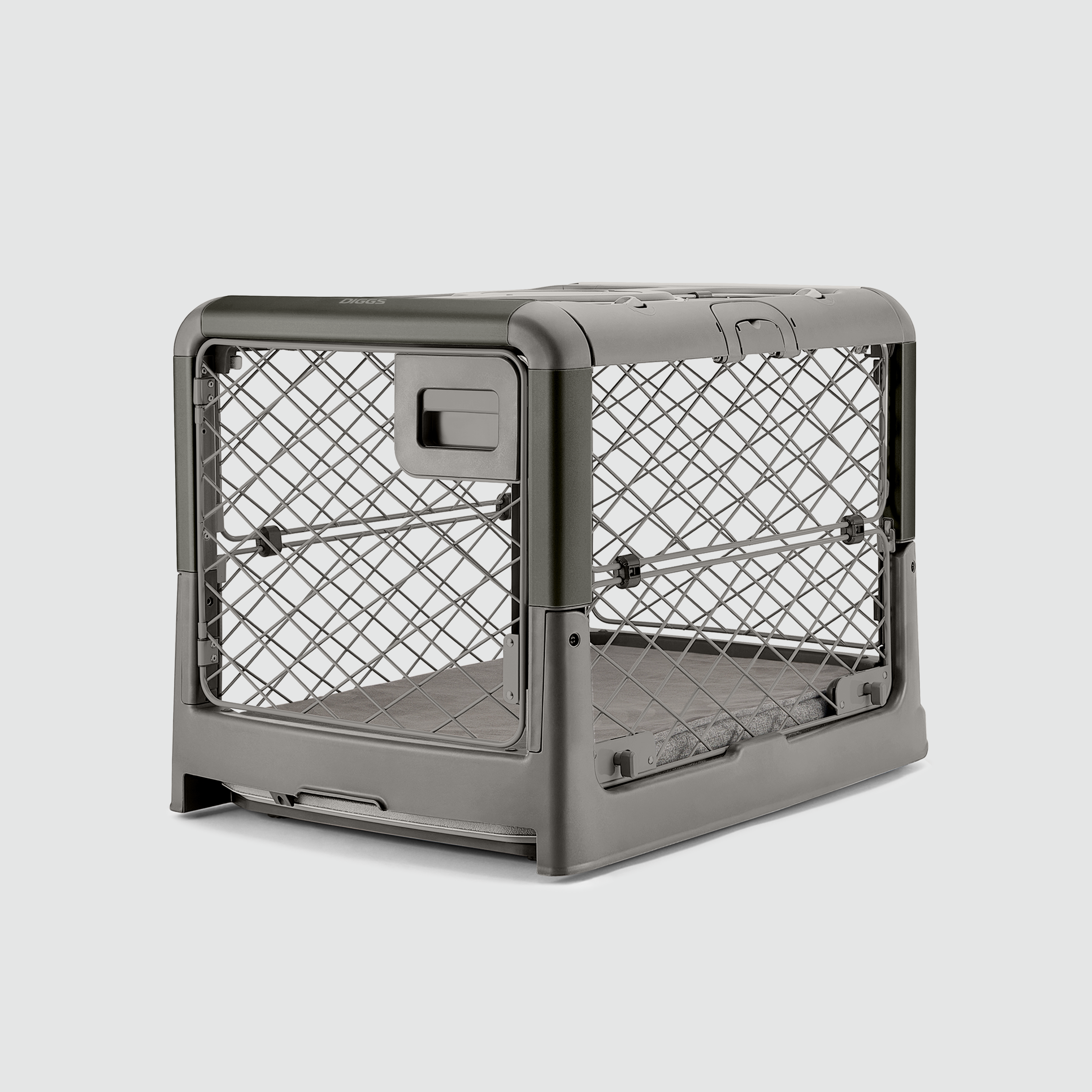 Collapsible Dog Crate with Wheels - Premium Portable Dog Crate - Safe, Stylish, and Convenient Indoor Kennel