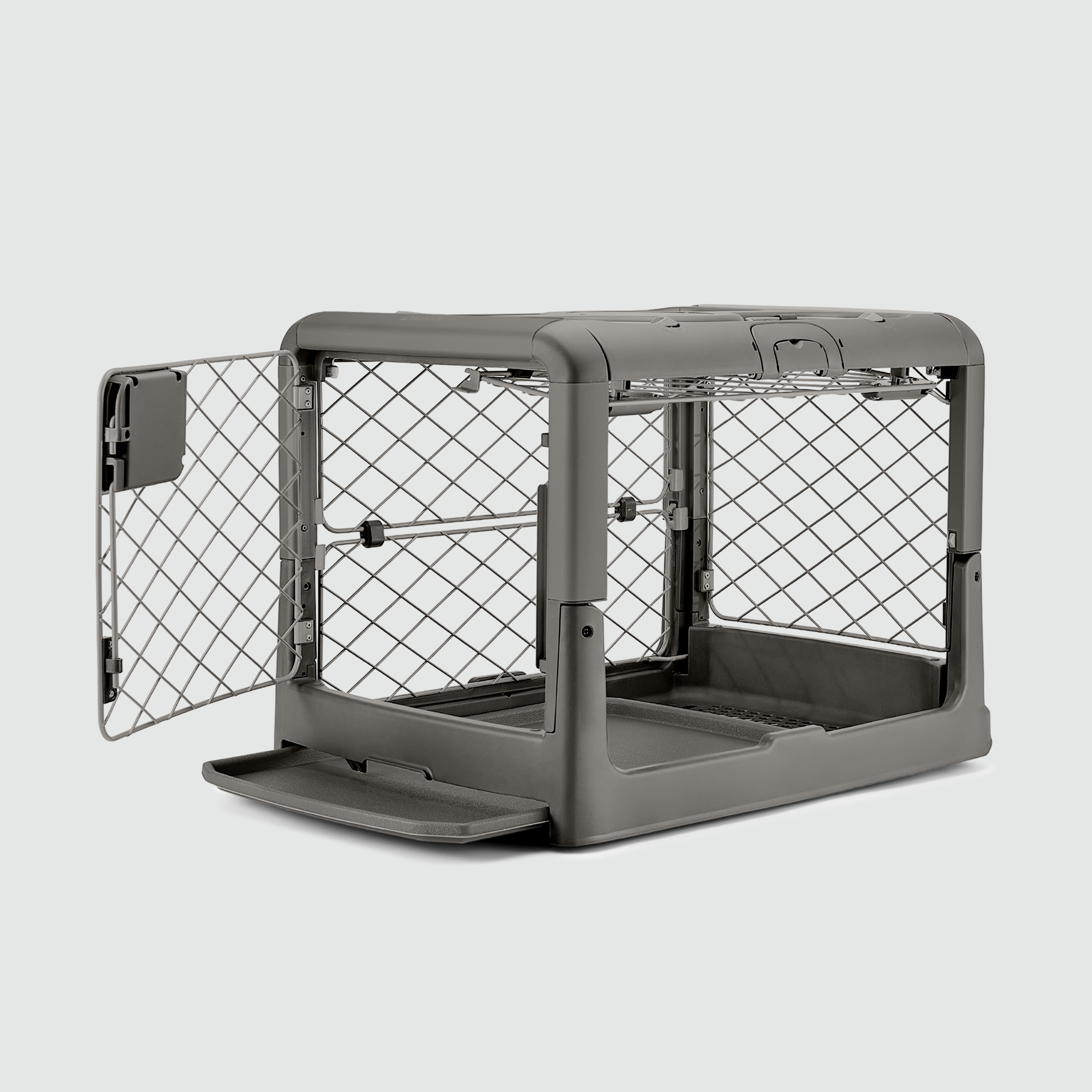 Collapsible Dog Crate with Wheels - Premium Portable Dog Crate - Safe, Stylish, and Convenient Indoor Kennel