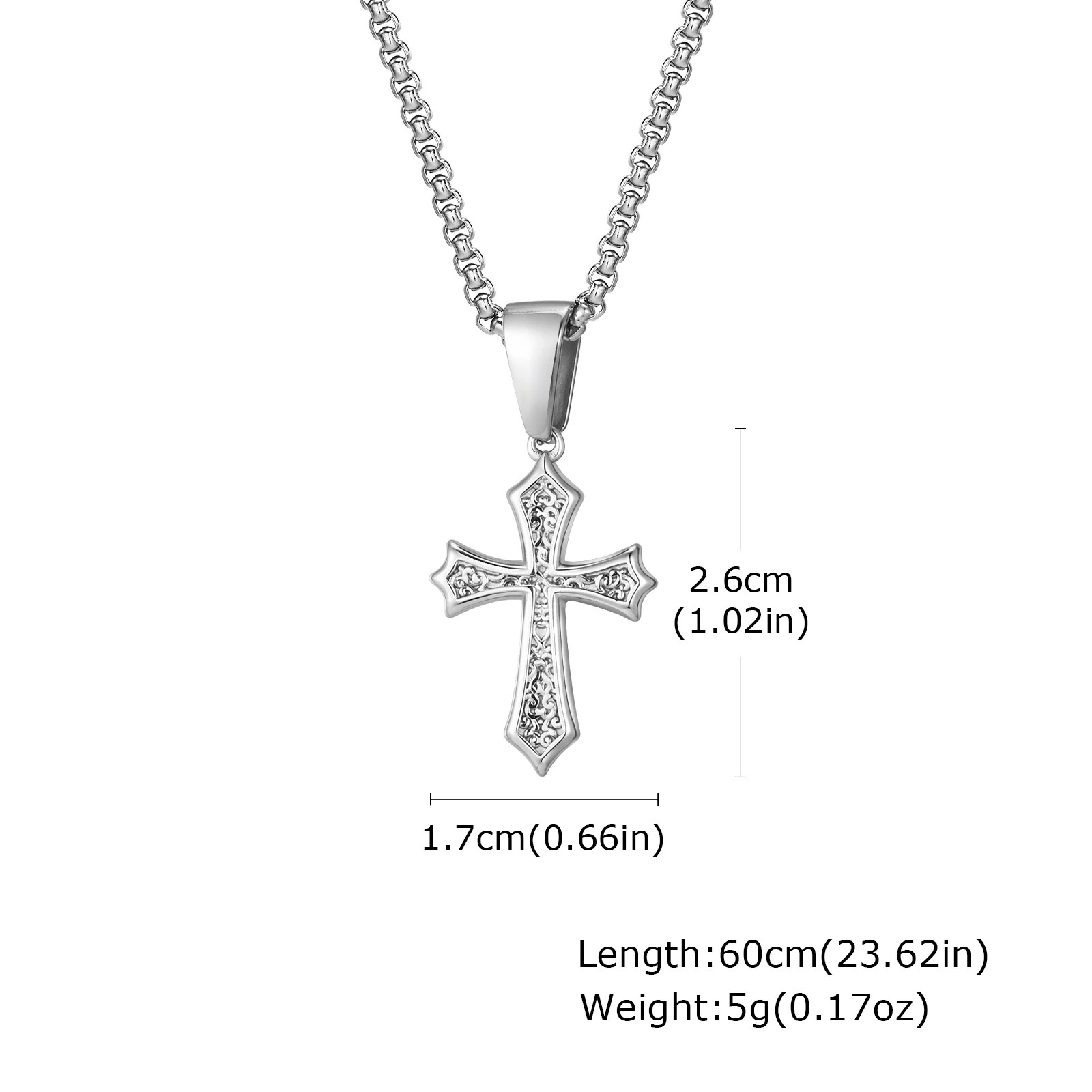 Father's Day Gift: Stainless Steel Cross Necklace — Stylish Cross Pendant