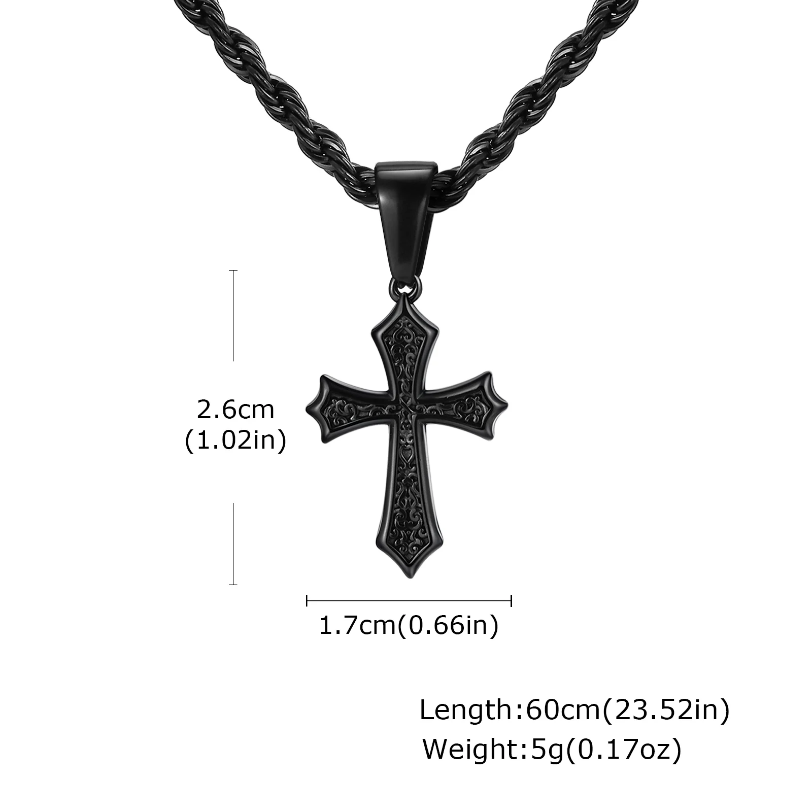 Father's Day Gift: Stainless Steel Cross Necklace — Stylish Cross Pendant
