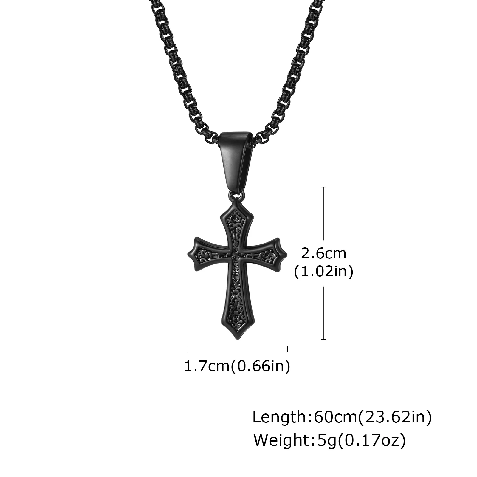 Father's Day Gift: Stainless Steel Cross Necklace — Stylish Cross Pendant