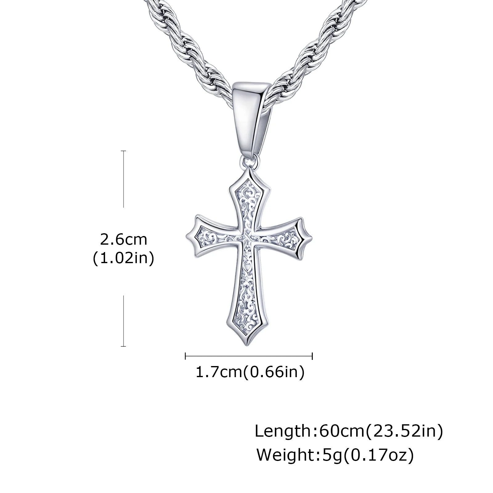 Father's Day Gift: Stainless Steel Cross Necklace — Stylish Cross Pendant