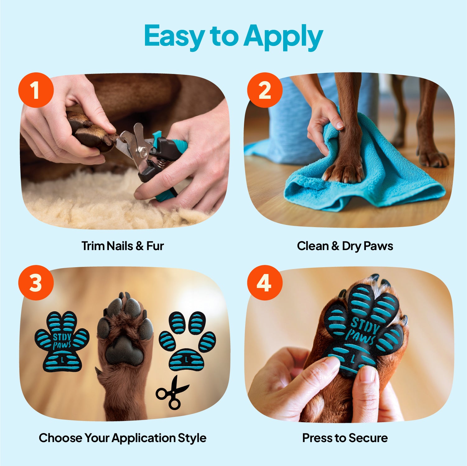 Vet-Approved™ Anti-Slip Dog Paw Tractions - Non-Toxic Grip Pads for Mobility Support