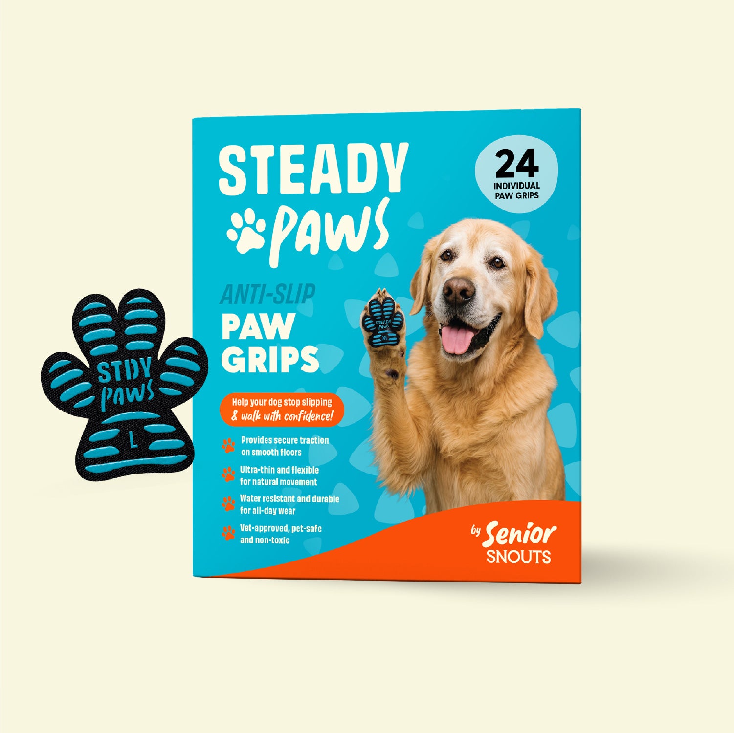 Vet-Approved™ Anti-Slip Dog Paw Tractions - Non-Toxic Grip Pads for Mobility Support