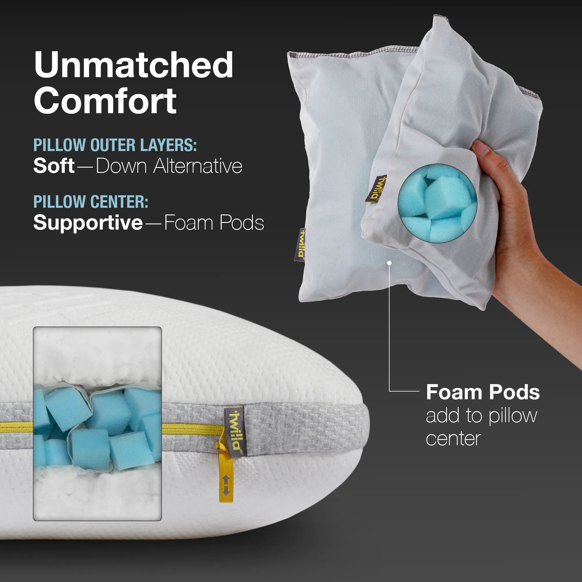 Adjustable Memory Foam Pillow — Personalized Cervical Support, Relieves Neck Pain