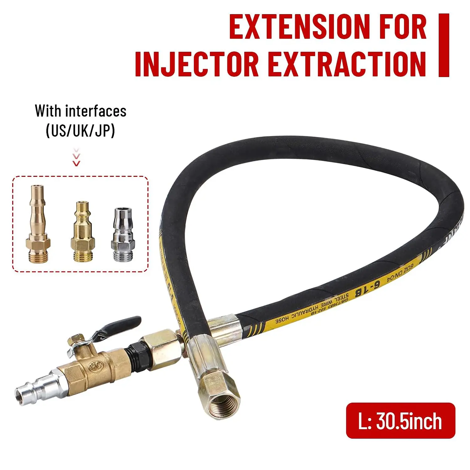 Pneumatic Injector Puller Kit for Diesel Engines 21pcs Diesel Injector Extractor Tool with Air Inlet Hose