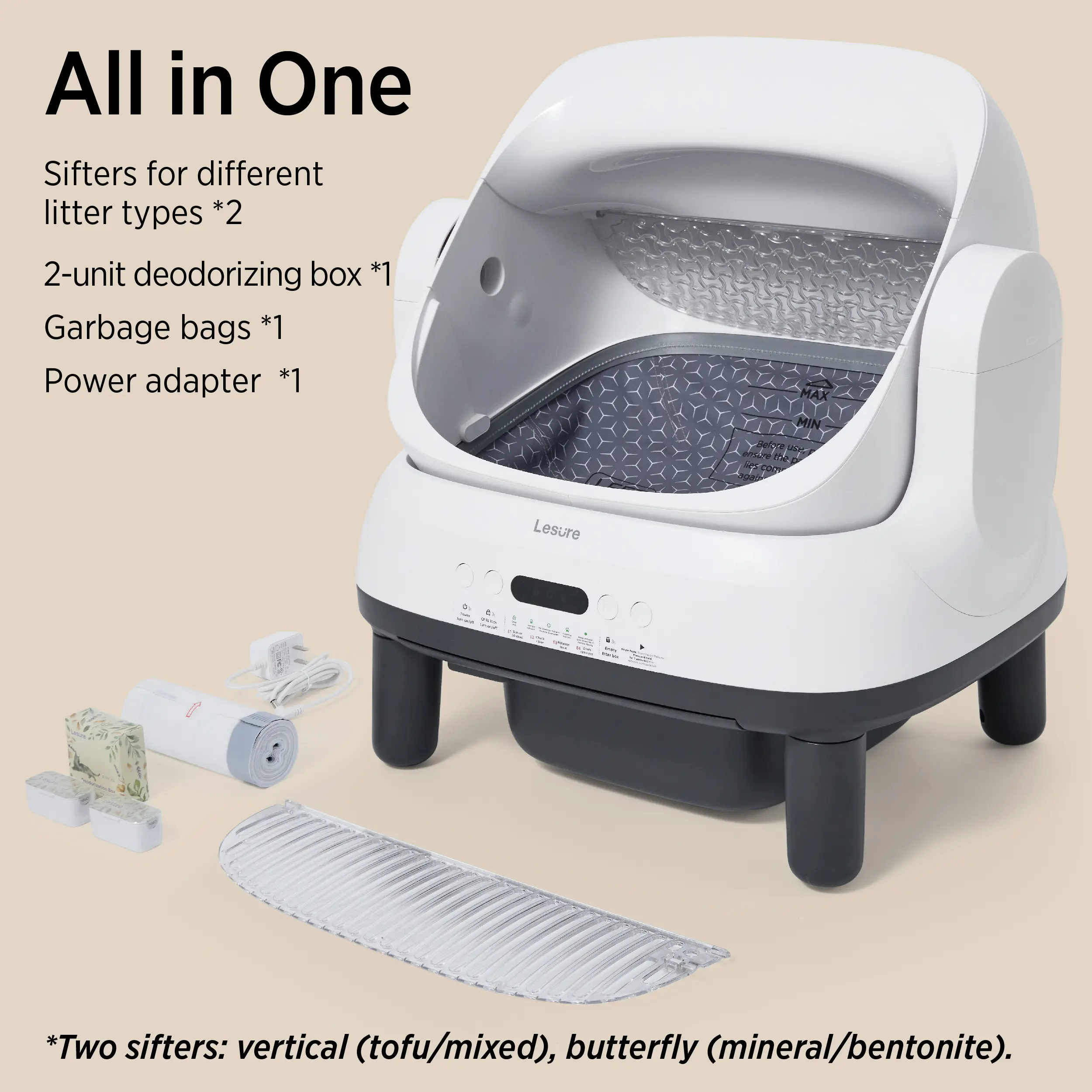 Self-Cleaning Cat Litter Box – App-Controlled Automatic Scooper with Odor Control, Safety Sensors & Waste Bags Included