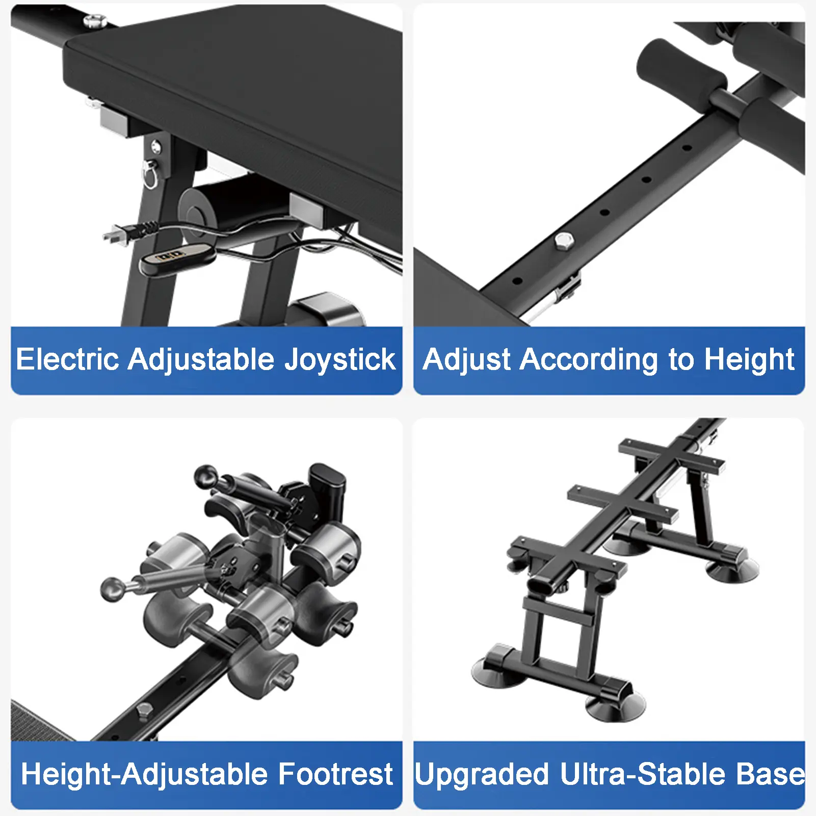 Electric Fitness Full Body Traction Table, Massage Cervical Traction Bench & Lumbar Traction Bed, Home Stretch Decompression Machine for Tension Relief, Lumbar Stretching