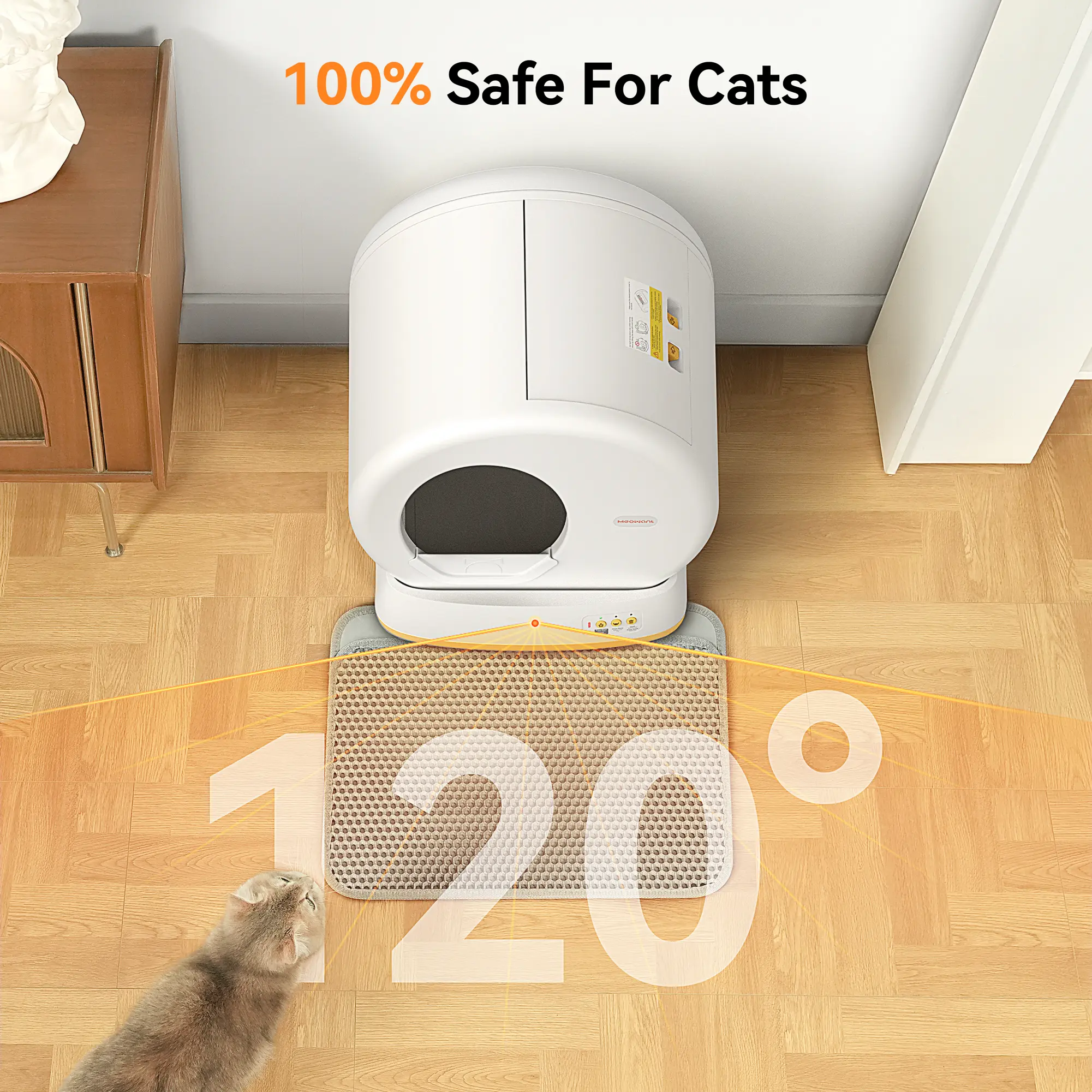 Automatic Self-Cleaning Litter Box – App Control, Odor-Free Design, Ultra-Quiet Operation & Multi-Cat Friendly