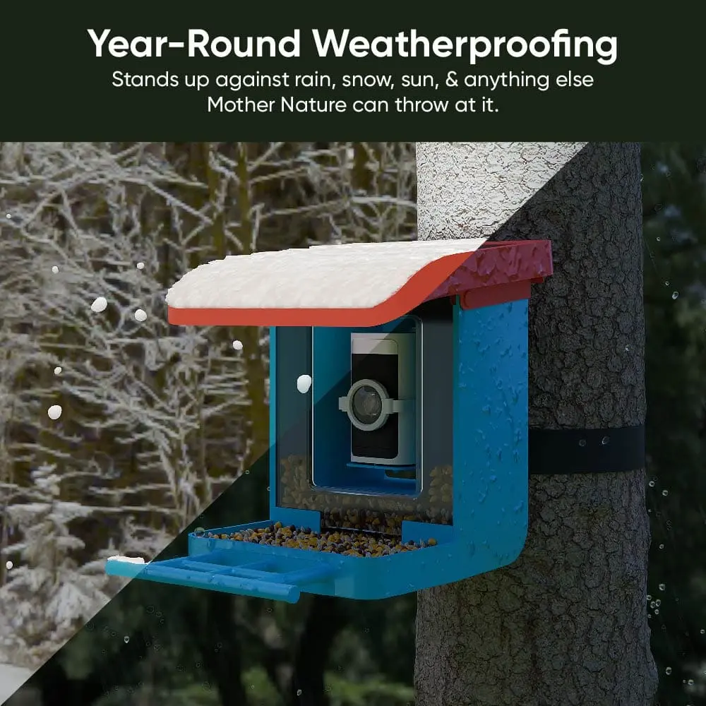 Smart Bird Feeder with Camera – Watch & Record HD Live Video of Birds Visiting Your Backyard Anytime