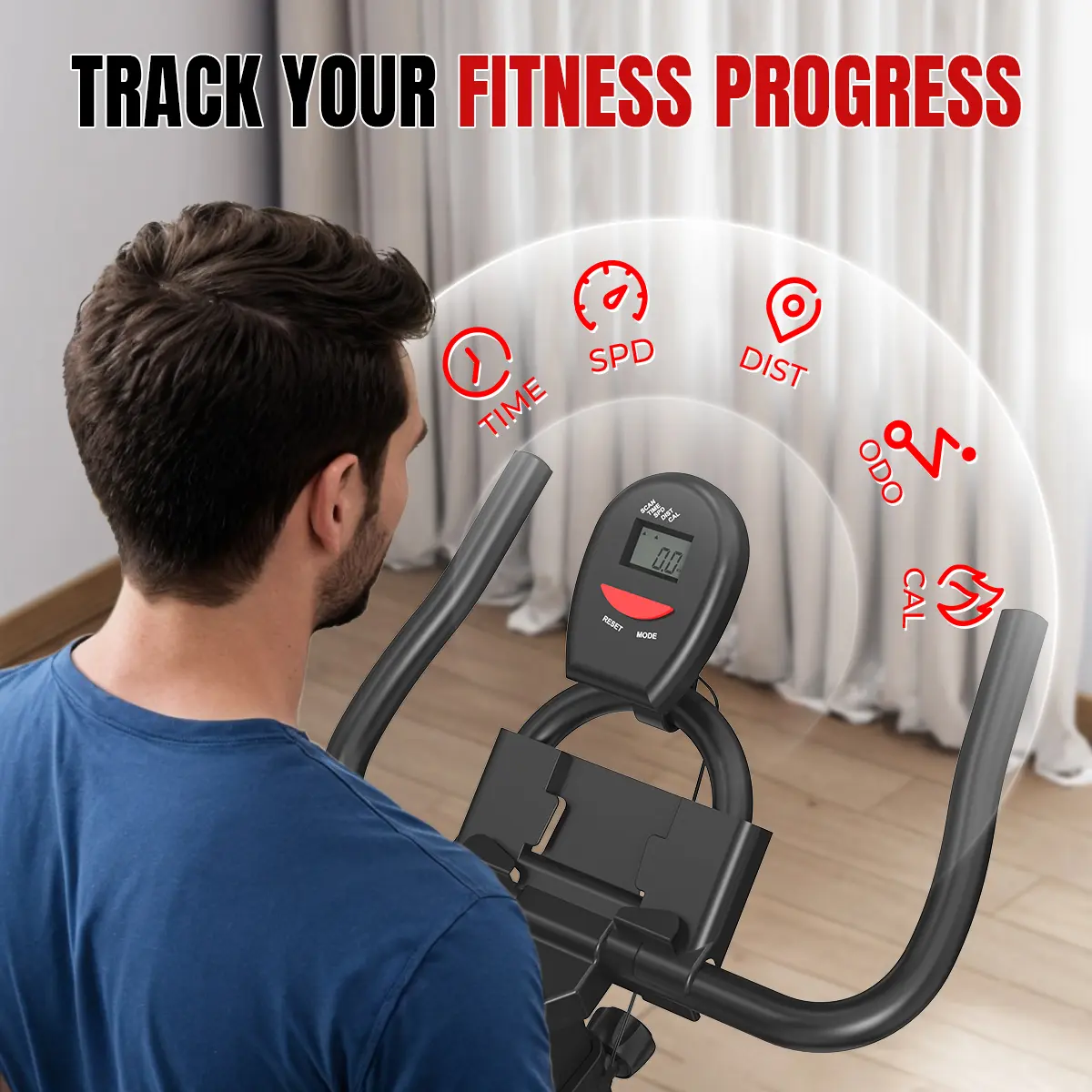Mini Exercise Bike Compact Stationary Bike Silent Indoor Cycling for Small Space w/Adjustable Seat, Smooth Pedal & Belt Drive