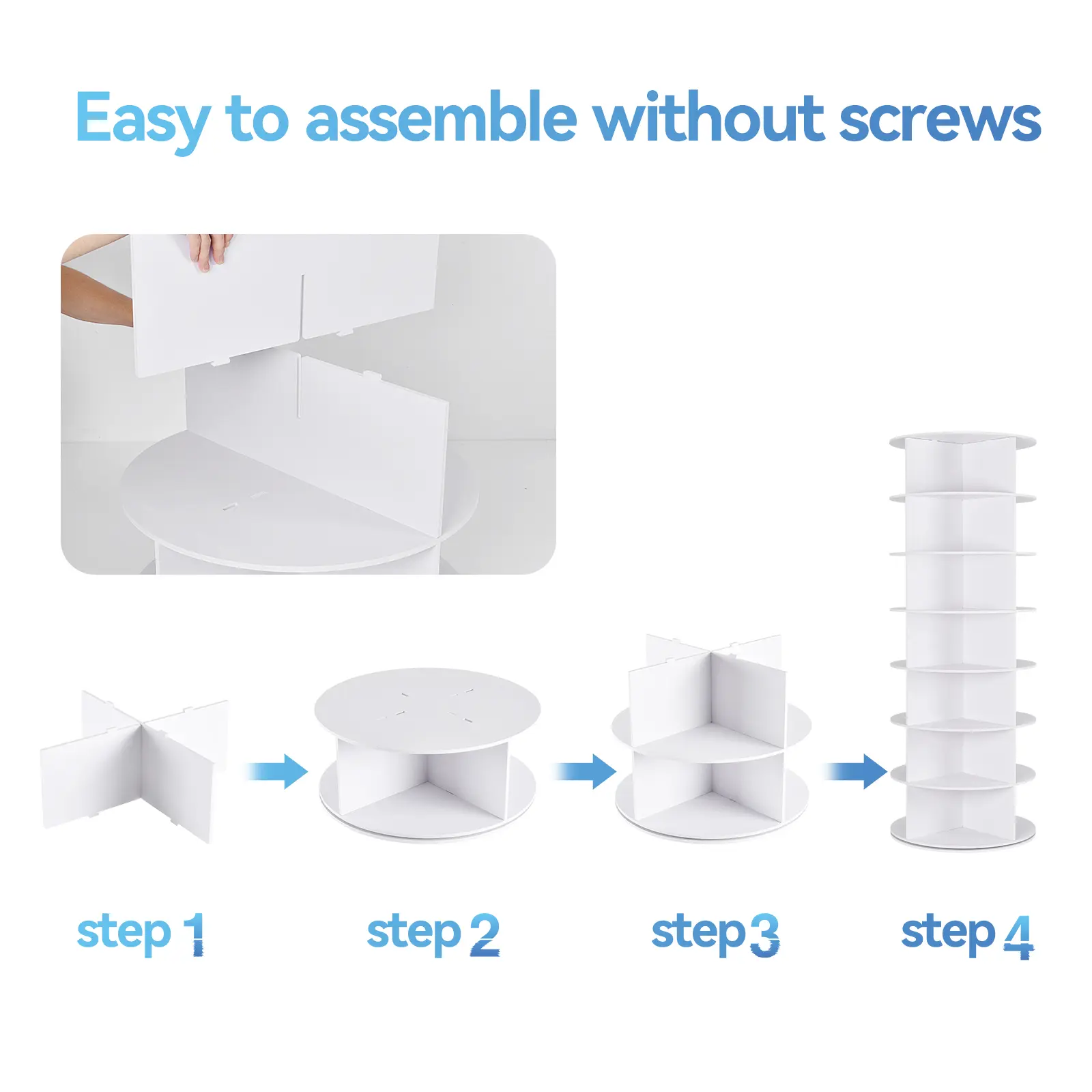 360° Rotating 7-Tiers Organizer Shoe Rack, Fits 24-28 Pairs of Shoes, Spinning and Revolving Round Shoe Rack, for Entryway Living Room Hallway