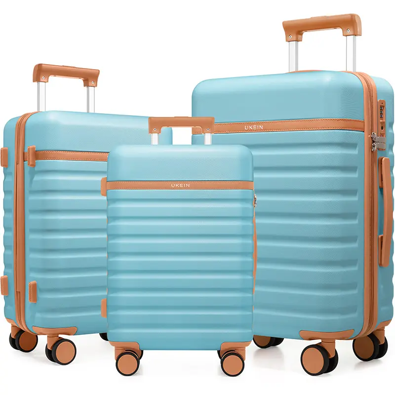3-Piece Luggage Set 20"/24"/28" Hardside Suitcases with Double Spinner Wheels TSA Lock Lightweight Durable Travel Luggage Set #Summervibes