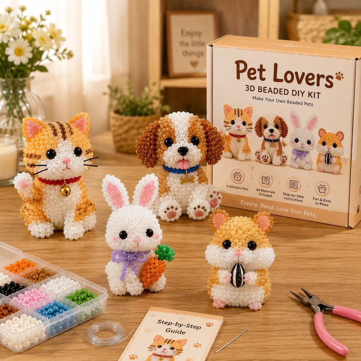 Tiny 3D Beaded Animal DIY Kit