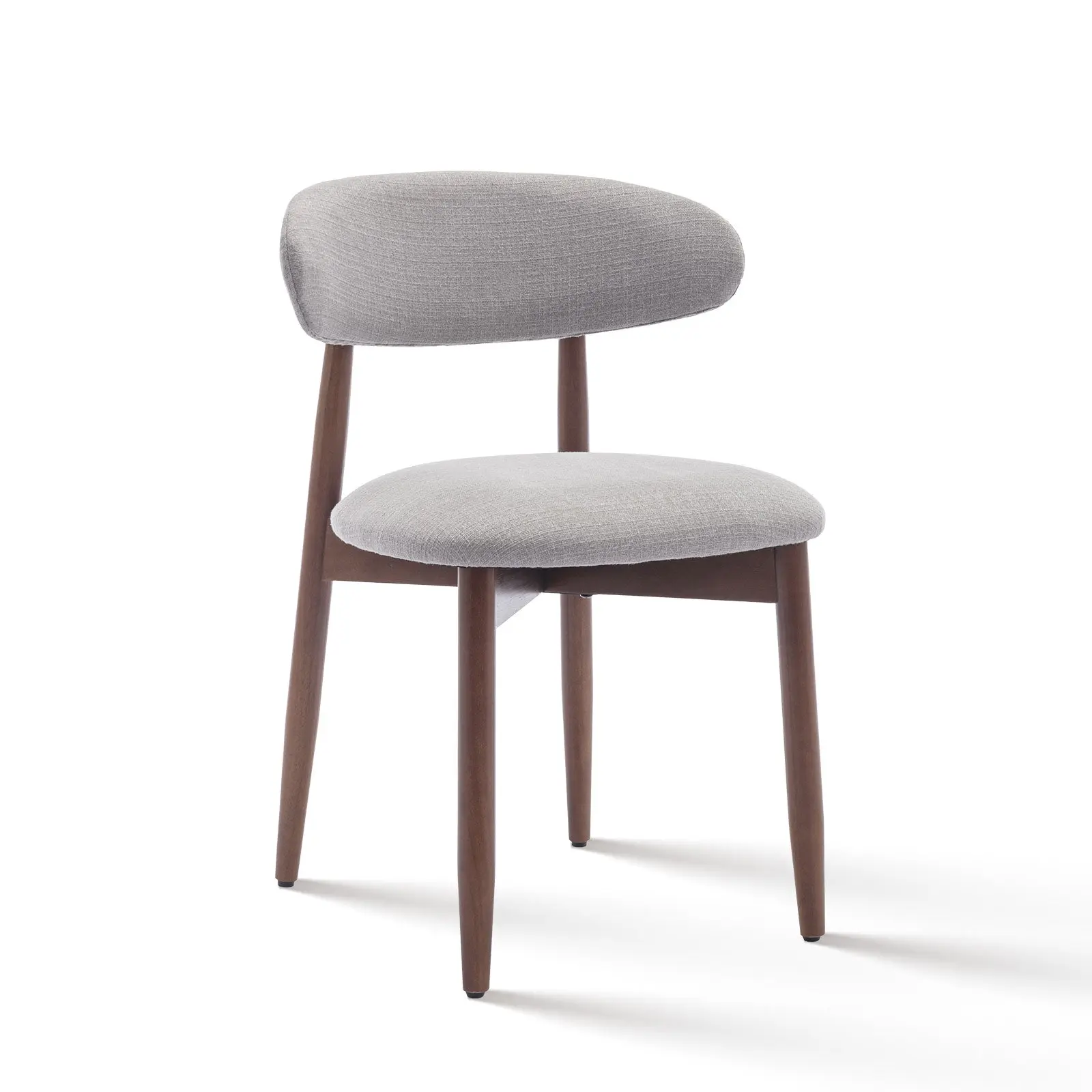 Modern Upholstered Dining Chair – Ergonomic Backrest, Premium Fabric Finish & Natural Wood Frame