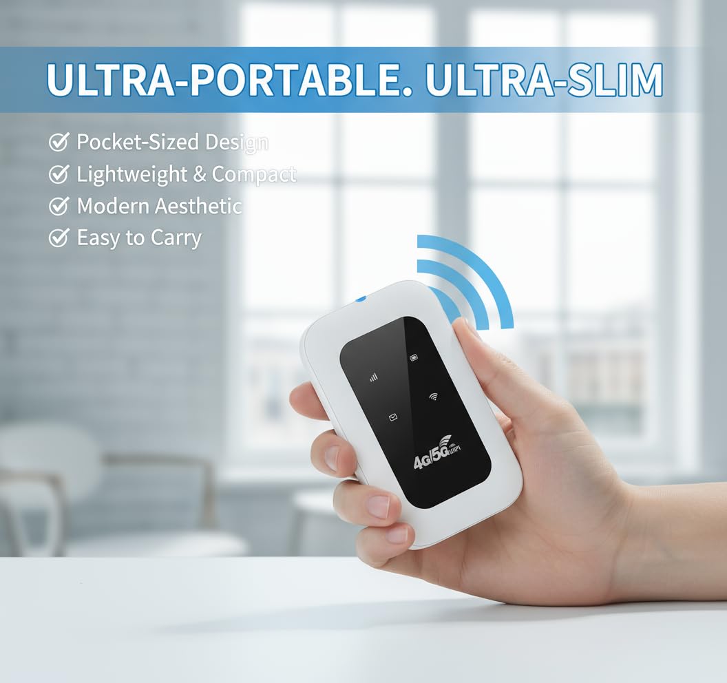 Plug & Play Portable WiFi Hotspot – Lifetime Access, Works Across All Networks