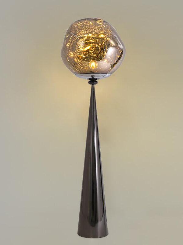 Twisted dynamic Glass Cone Floor Lamp