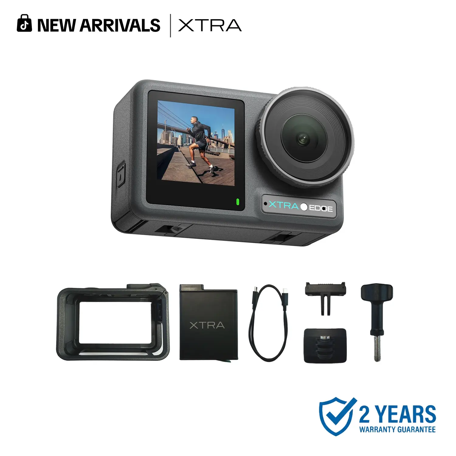 4K Action Camera – Hyper Stabilization, Waterproof to 52 Ft, 3-Hour Battery & Quick Mount for Adventure Vlogging