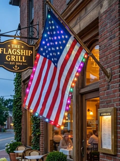 Last Day 49% OFF -  Illuminated 250th Anniversary USA Commemorative Flag - Premium LED Edition (3x5 Ft) -Bestseller