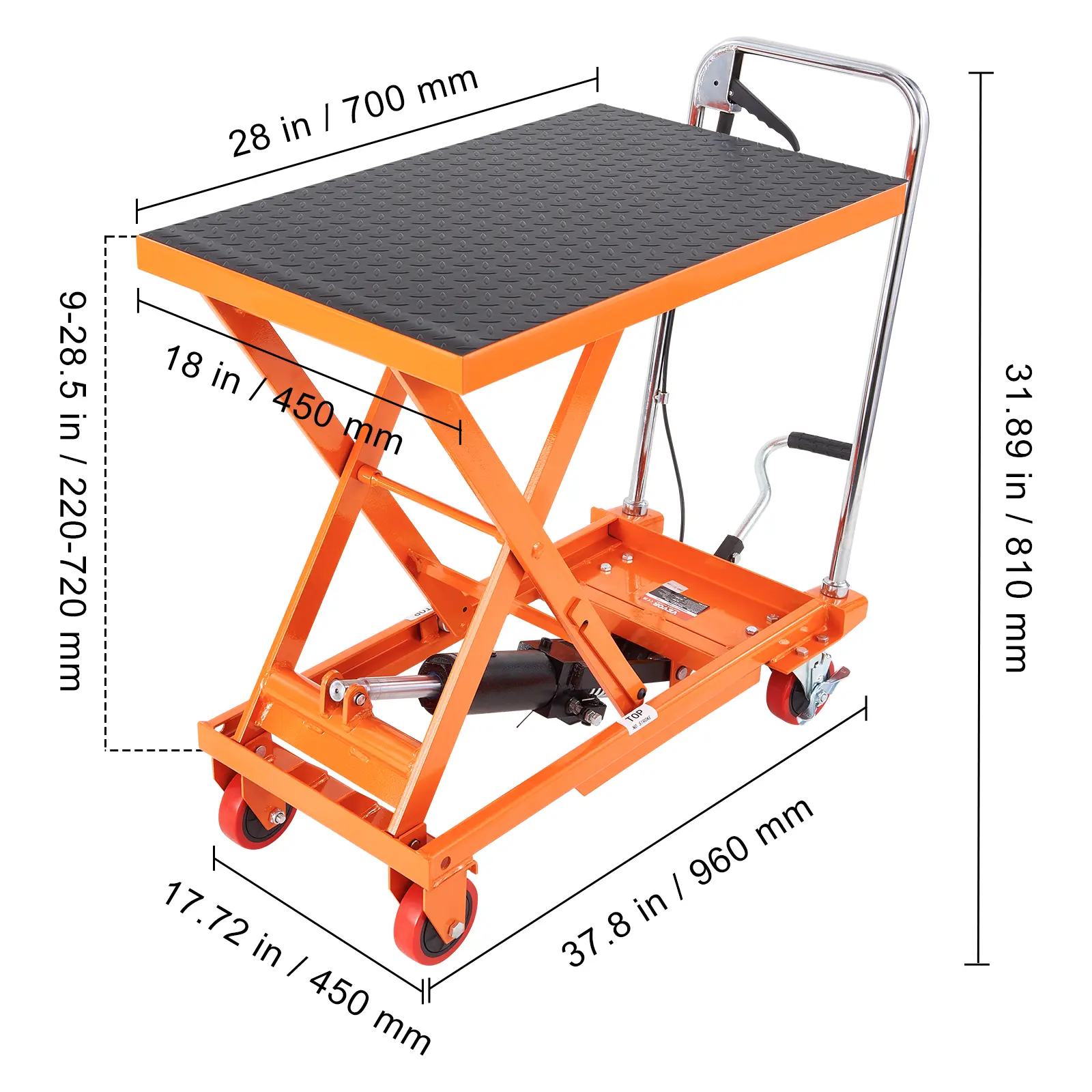 Hydraulic Lift Table Cart