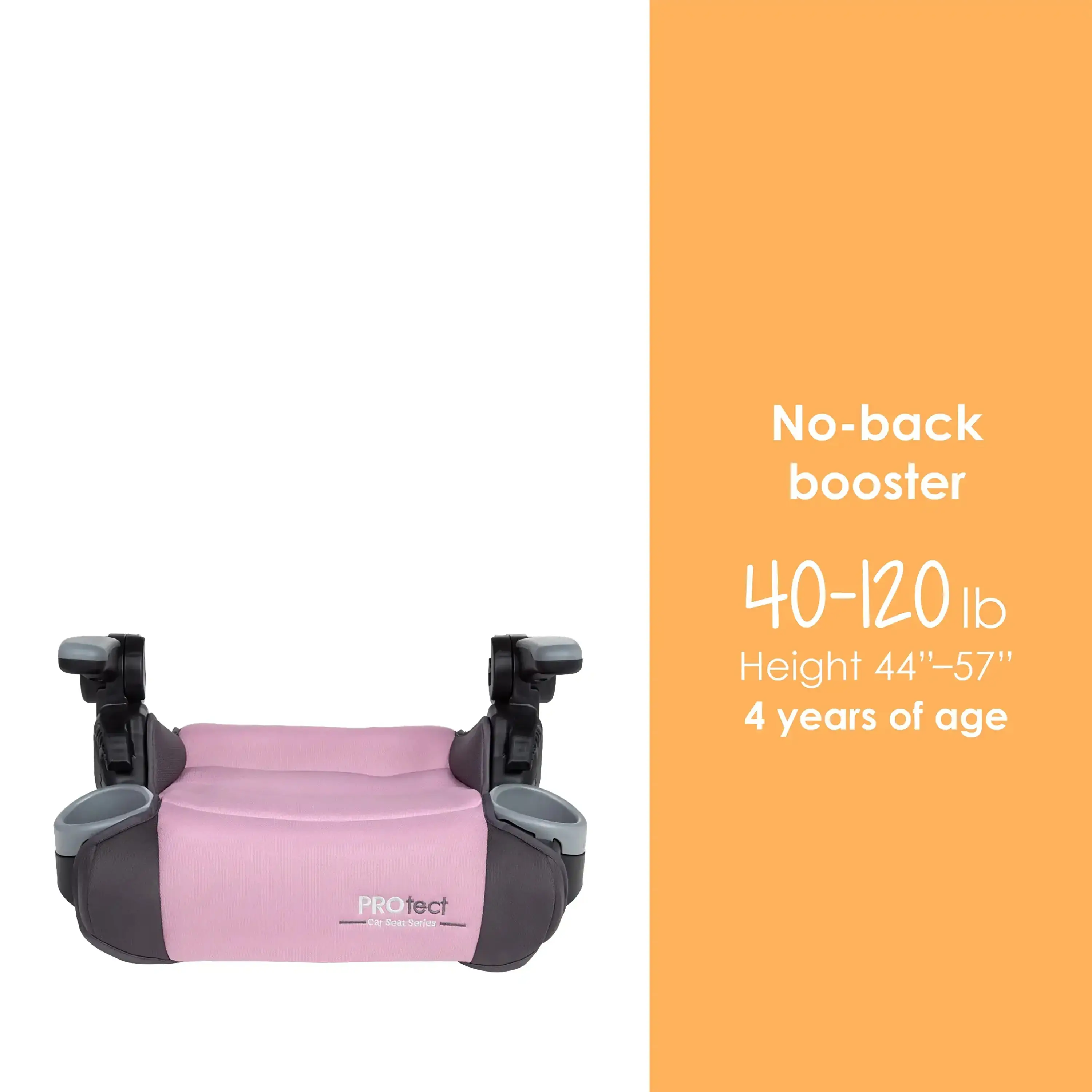 2-in-1 Lightweight Folding Booster Car Seat w/ Side Impact Protection & Comfortable Arm Rests