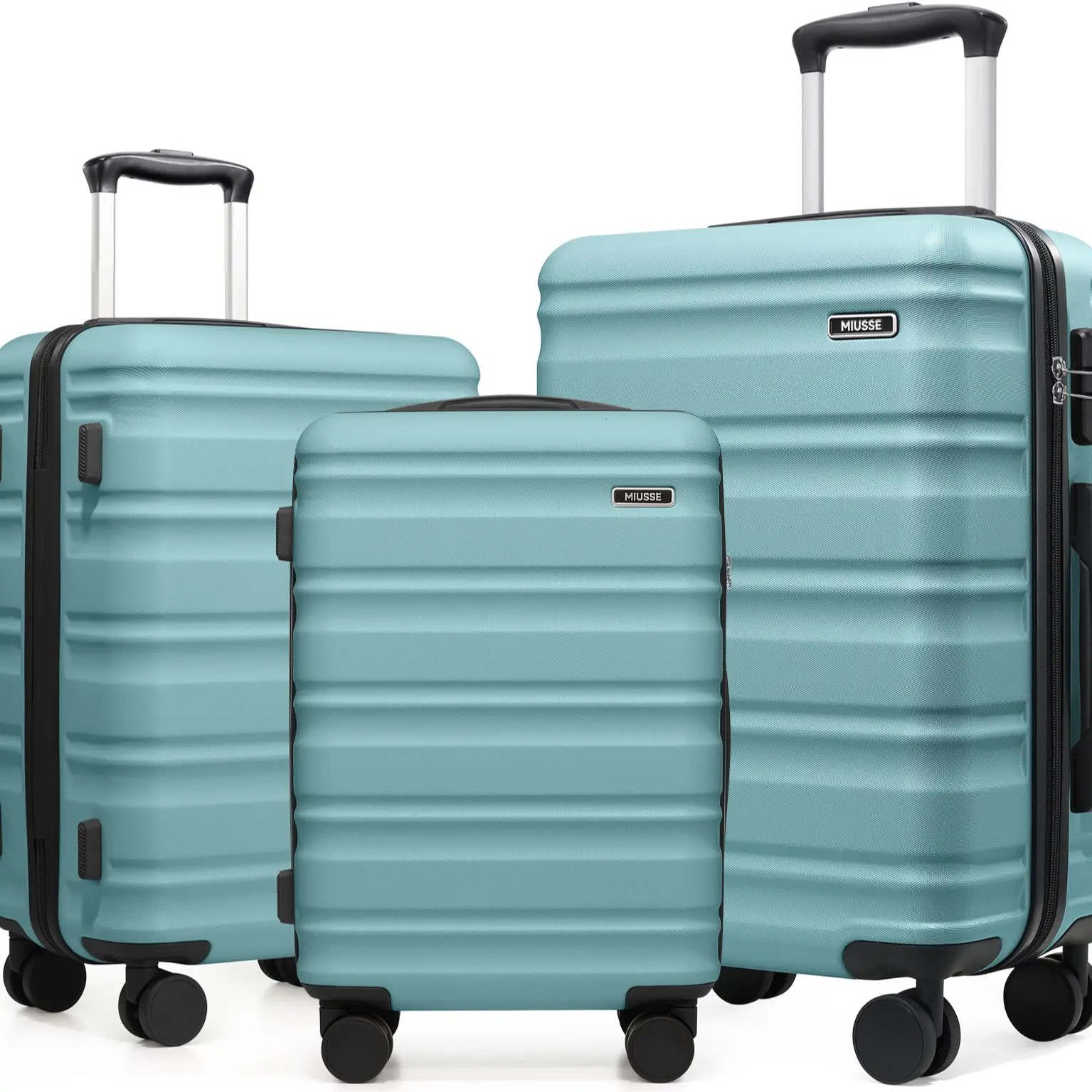 3-Piece Luggage Set 20"/24"/28" Hardside Suitcases with Double Spinner Wheels TSA Lock Lightweight Durable Travel Luggage Set #Summervibes