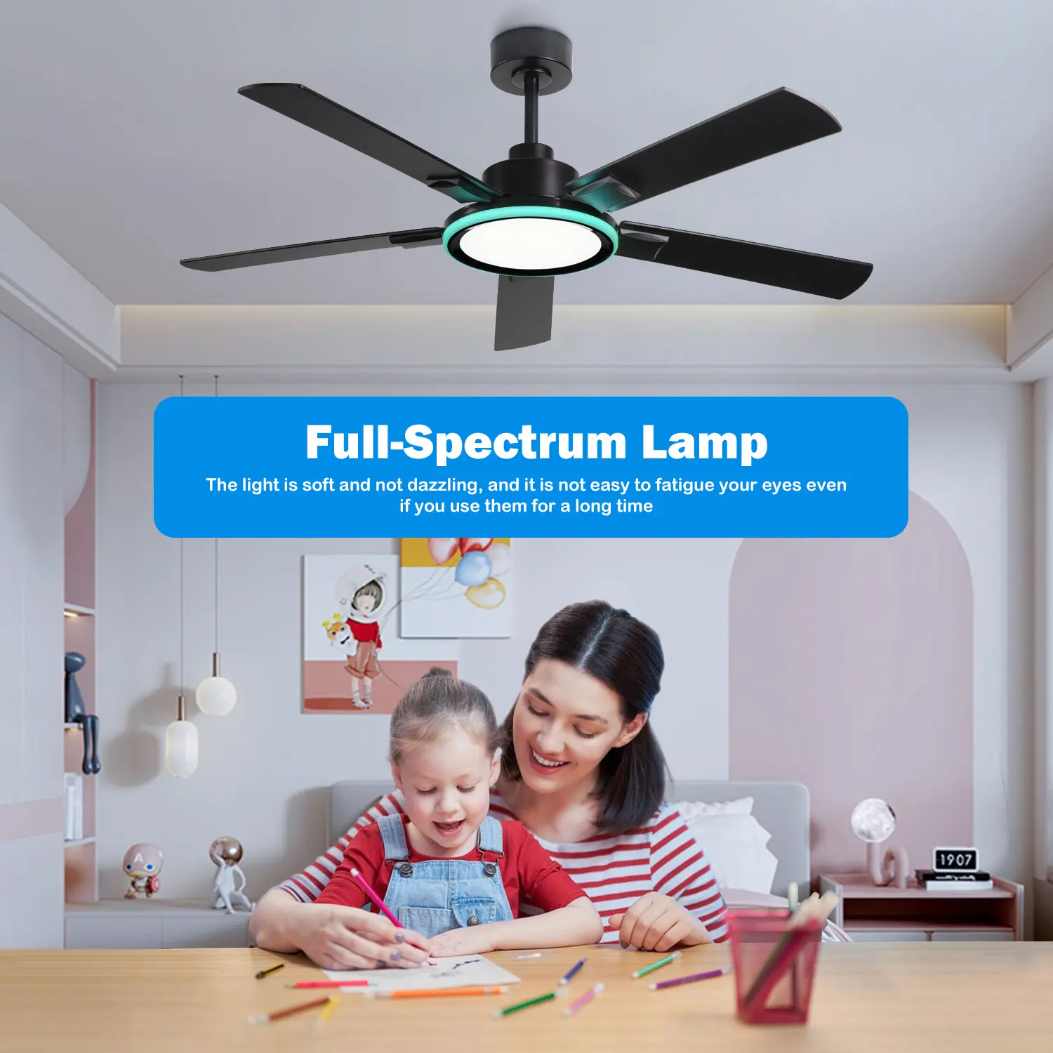 52" Ceiling Fan with Lights,