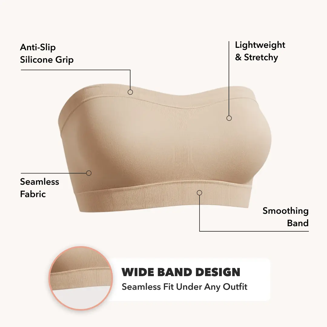 Convertible Strapless Bandeau Bra - Up to F Cup