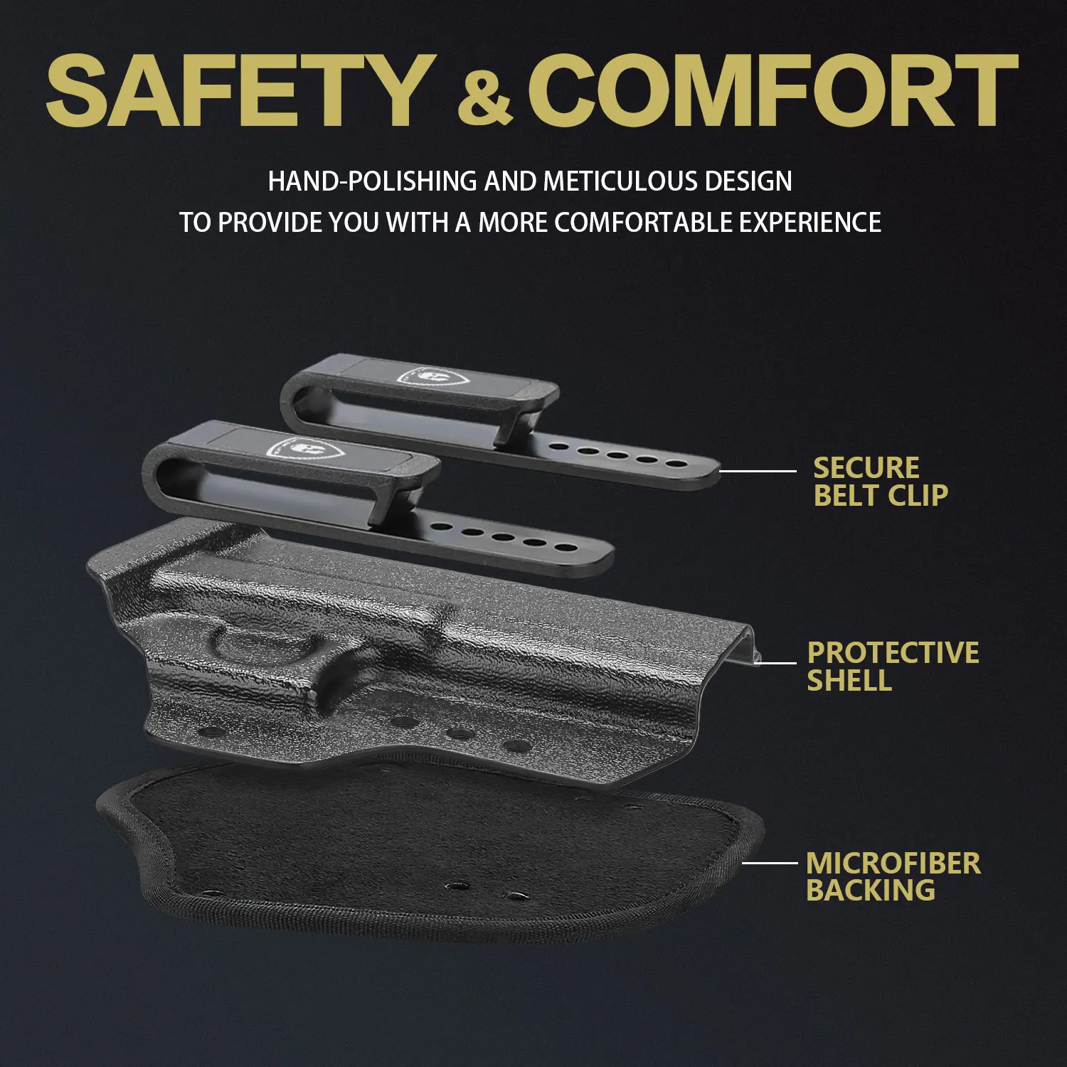 Universal Hybrid  Holster for Men/Women,Fit over 100 Models, Fit G17 G19, Glock 17 Gen 6， Glock 45 Gen 6，Taurus G2C G3C, Sig P365XL P320, Springfield 1911 XD45, Not fit Light,Right /Left Hand