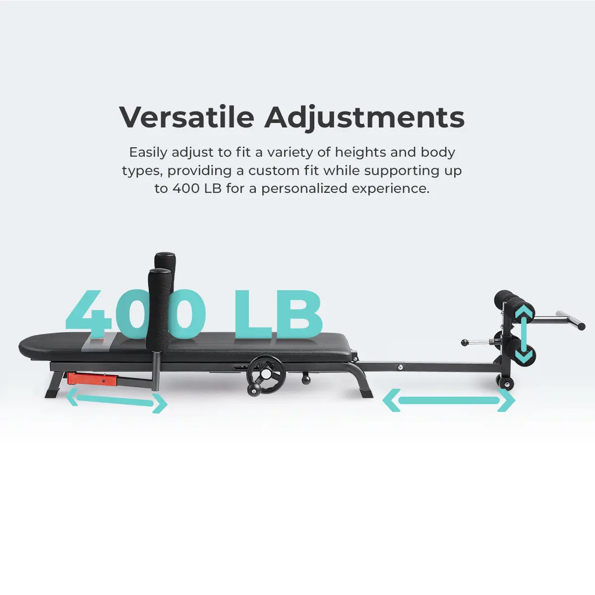 Adjustable Decompression Bench – Full Body Inversion Stretch Machine for Back Pain Relief & Flexibility, 400 lbs Capacity
