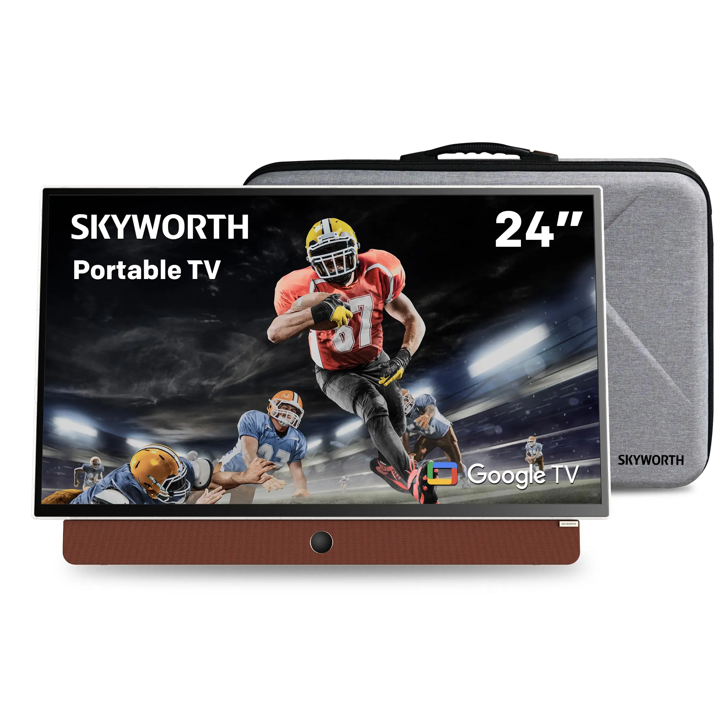 24'' Portable Smart TV – 1080P FHD Google TV with Built-In Battery, Dolby Audio, Chromecast & Voice Control