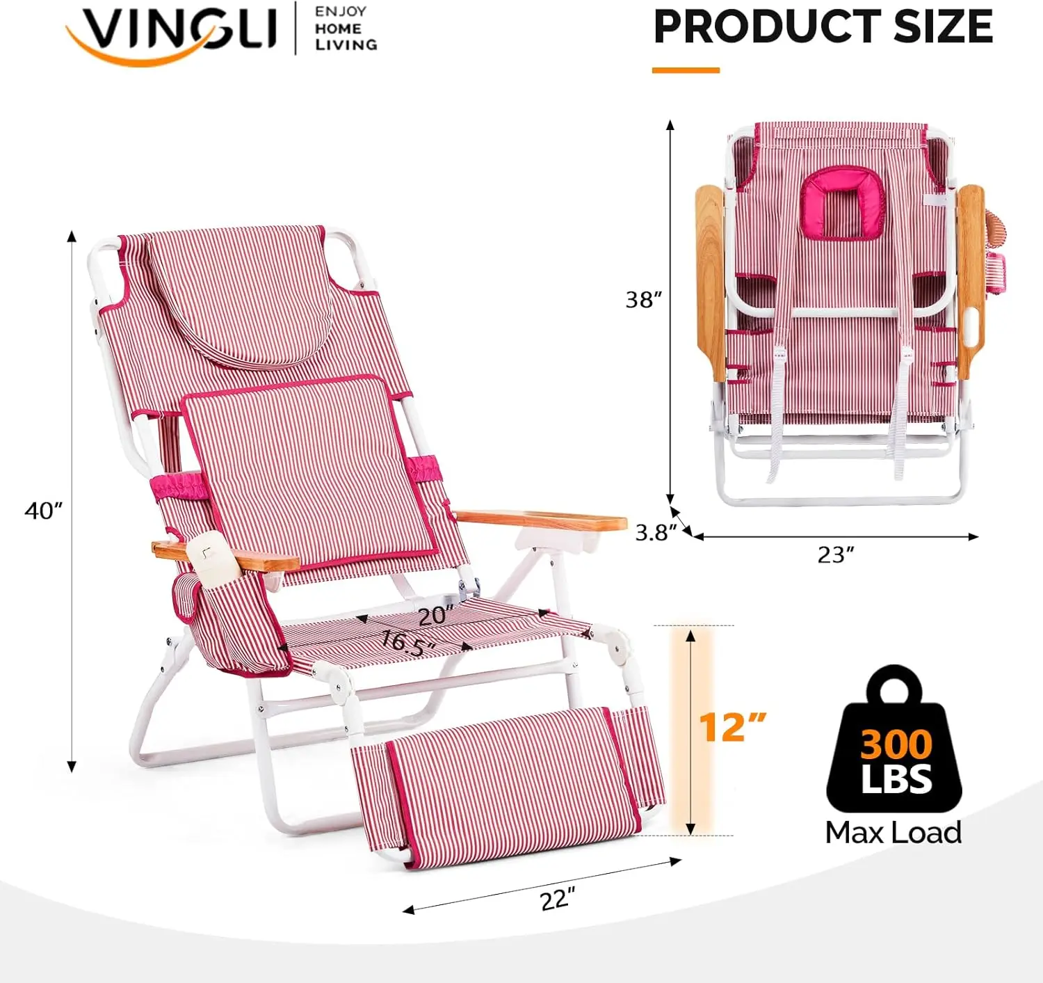 Deluxe 3 in1 Beach Chair