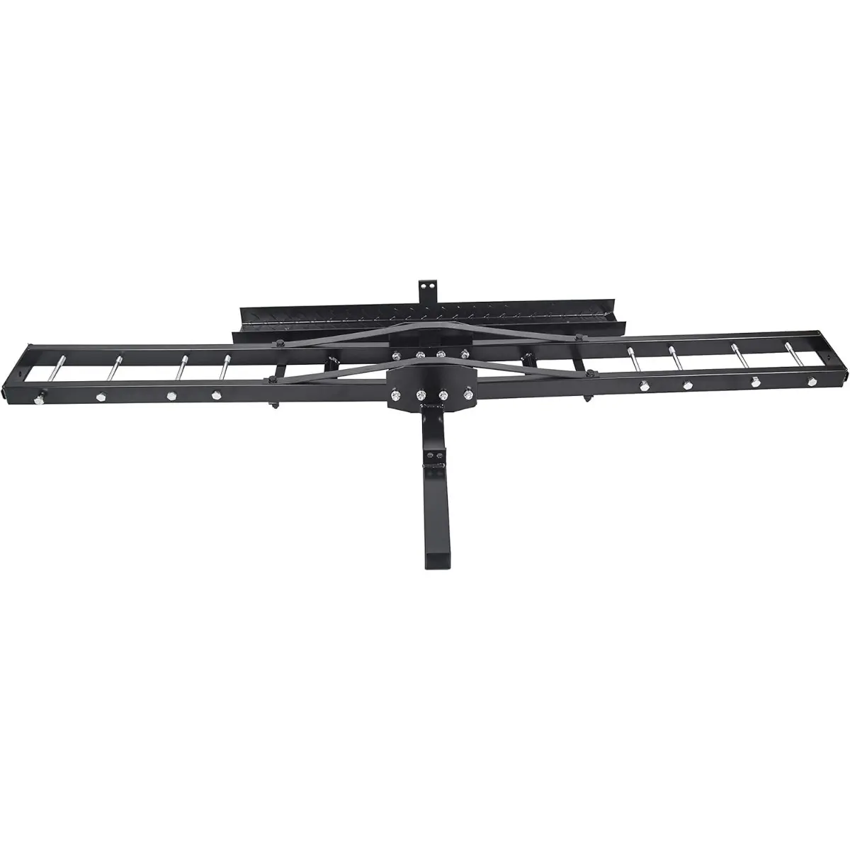 Heavy-Duty Motorcycle Carrier – 600 lb Hitch Mount Rack with Loading Ramp & Anti-Tilt Design for Secure Transport