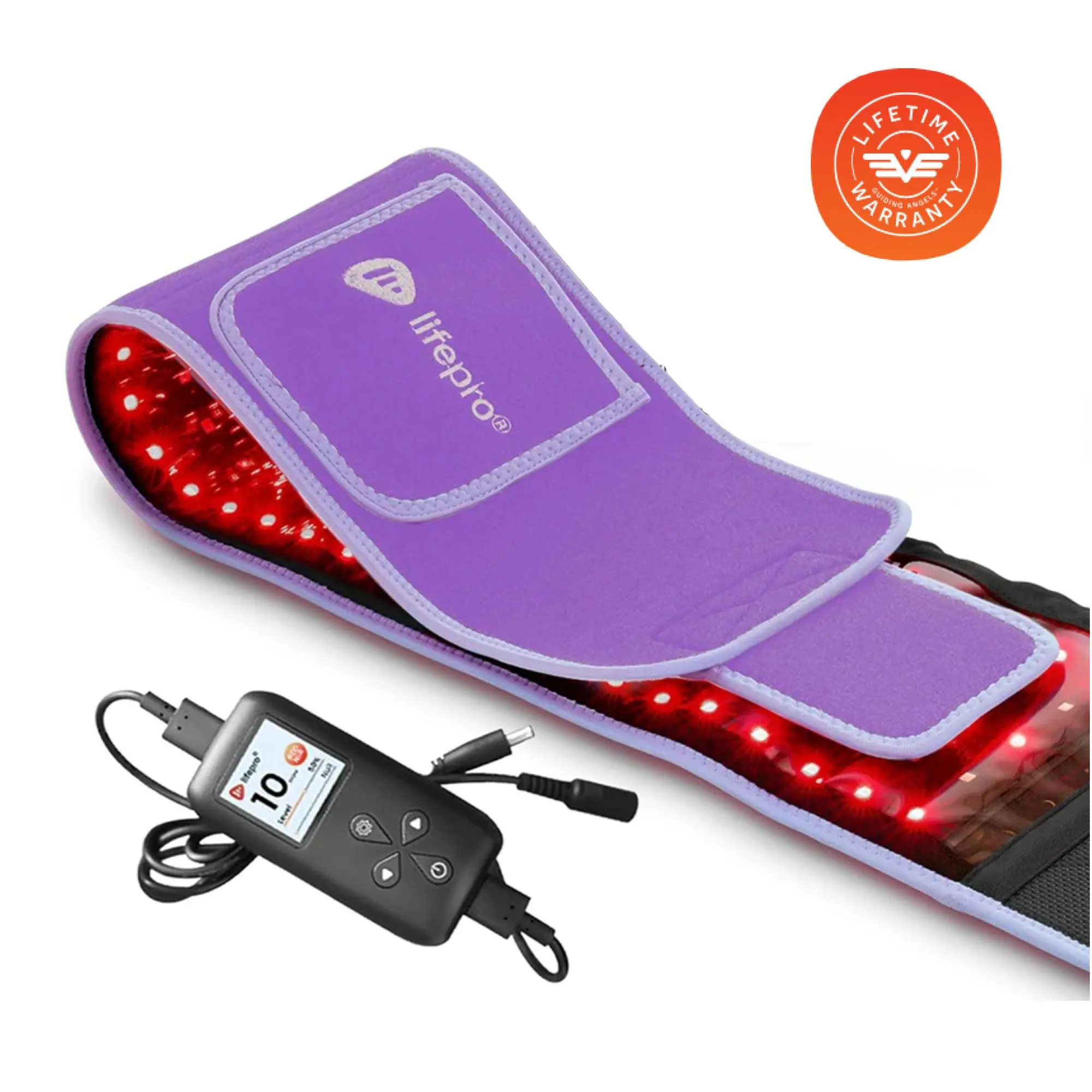 Red Light Therapy Belt – 660nm Red & 850nm NIR LEDs, Portable Wraparound Design with Remote Control